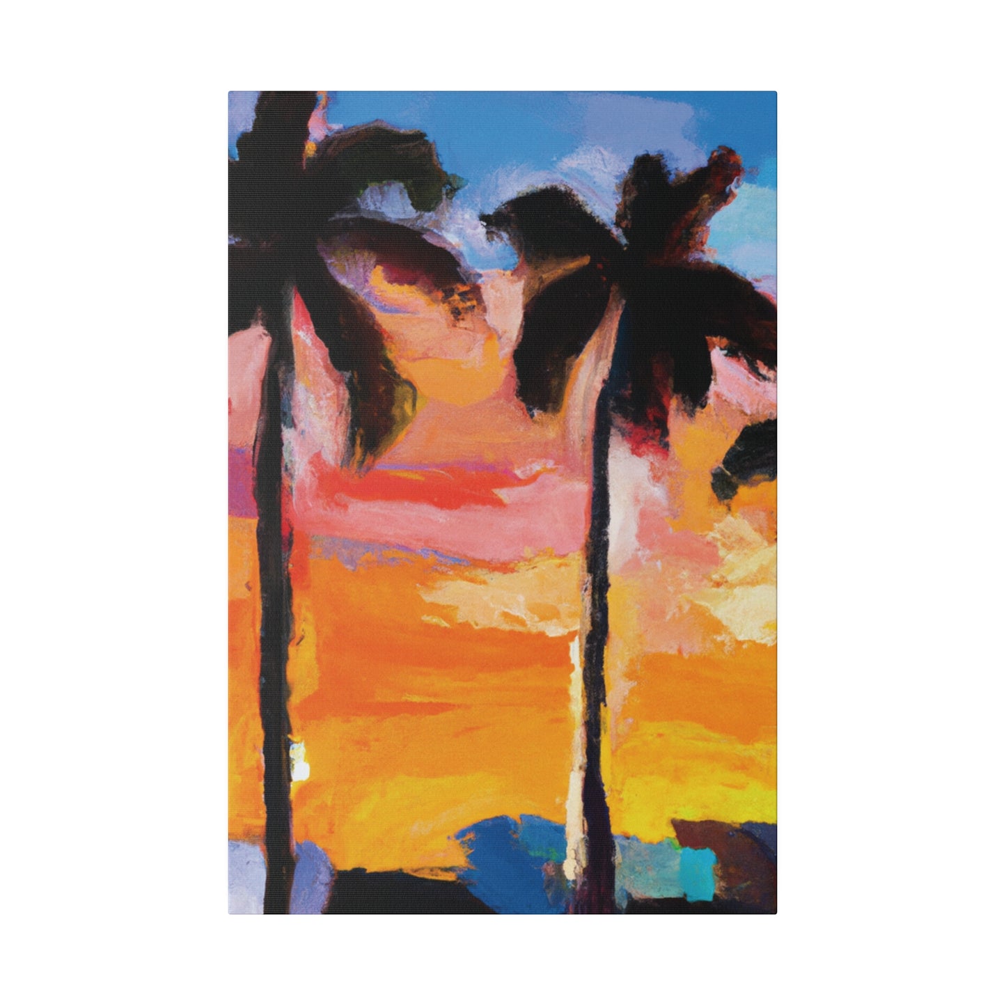 3236E - Miami Beach Sunset Painting Print | Miami | Beach | Sunset | Poster | Home Decor | Wall Art | Canvas