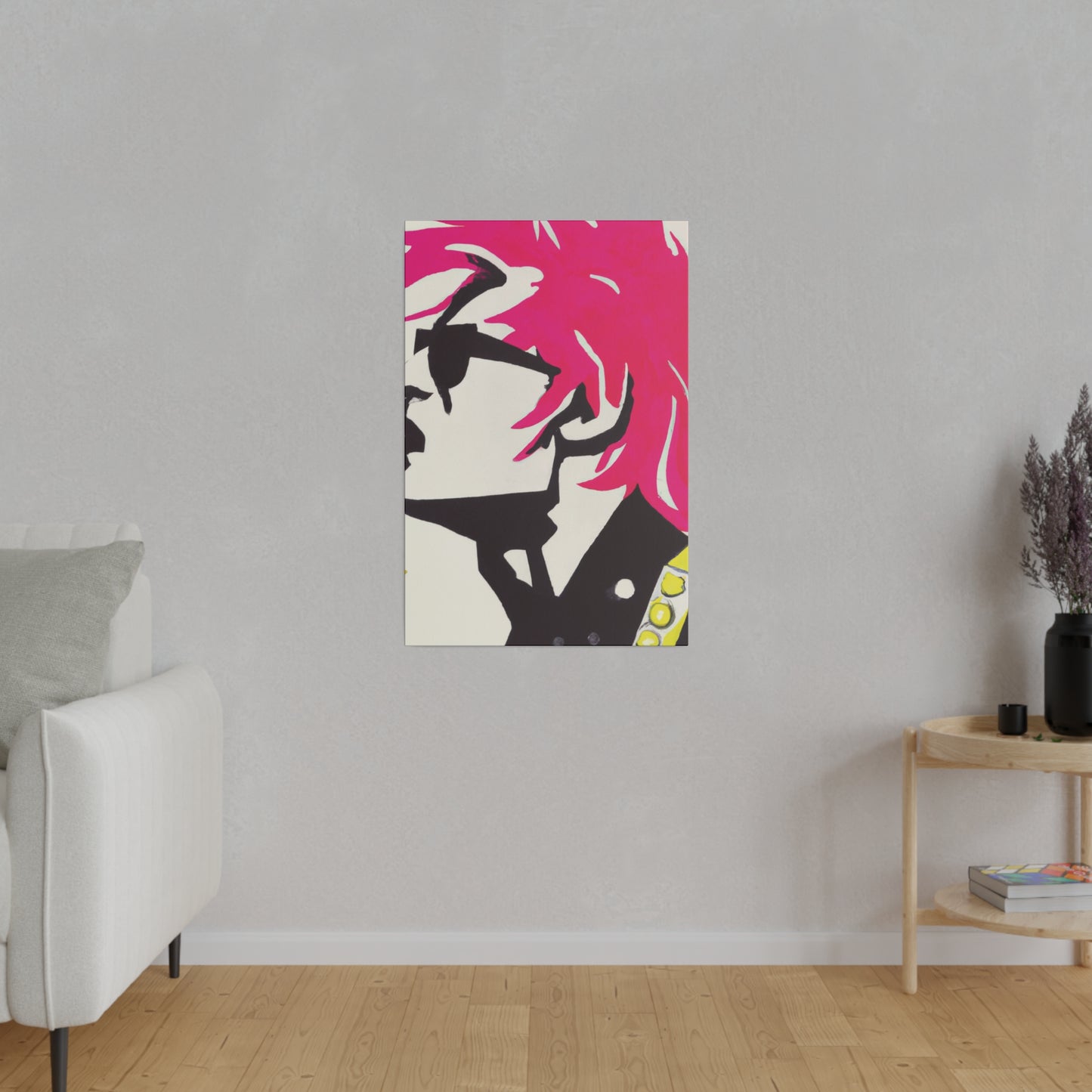 7144N - Rockstar Painting Print | Face | Abstract | Poster | Home Decor | Wall Art | Music Art | Canvas