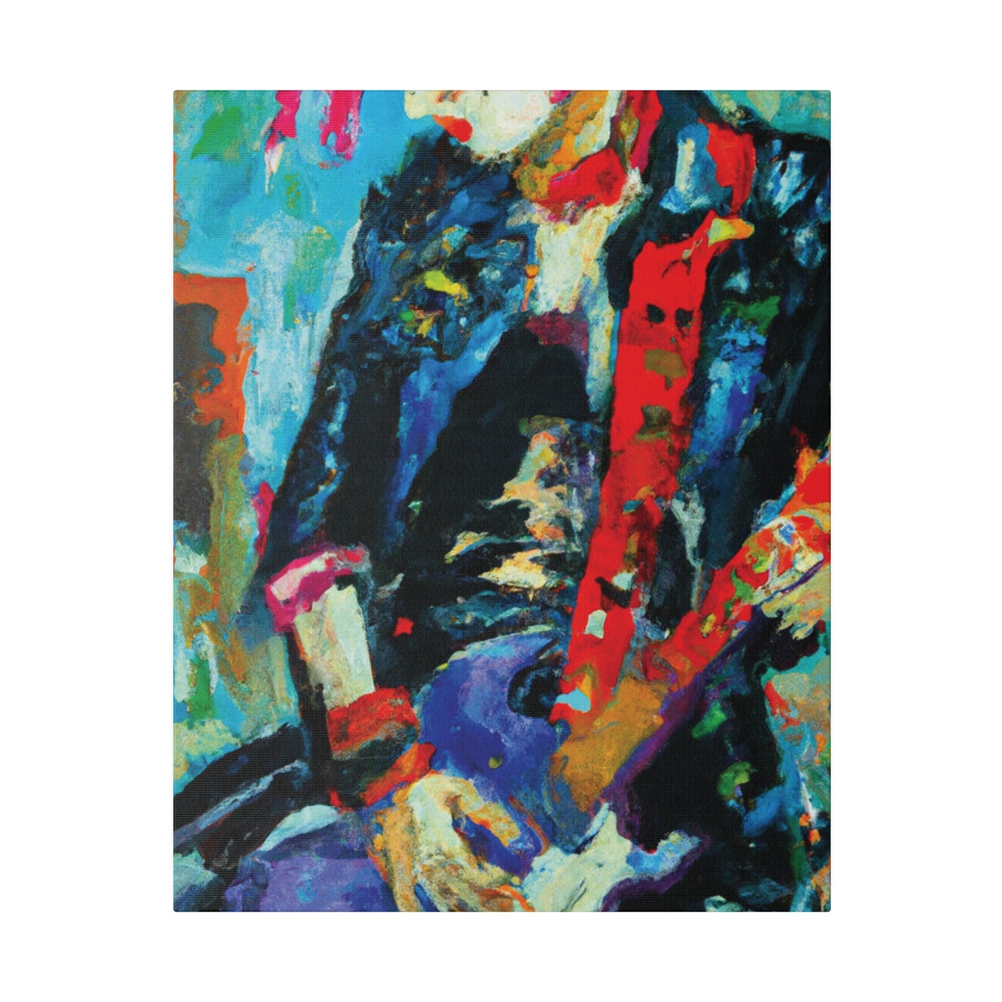 8275Z - Rockstar Oil Painting Style Print | Poster | Home Decor | Wall Art | Music Art | Canvas