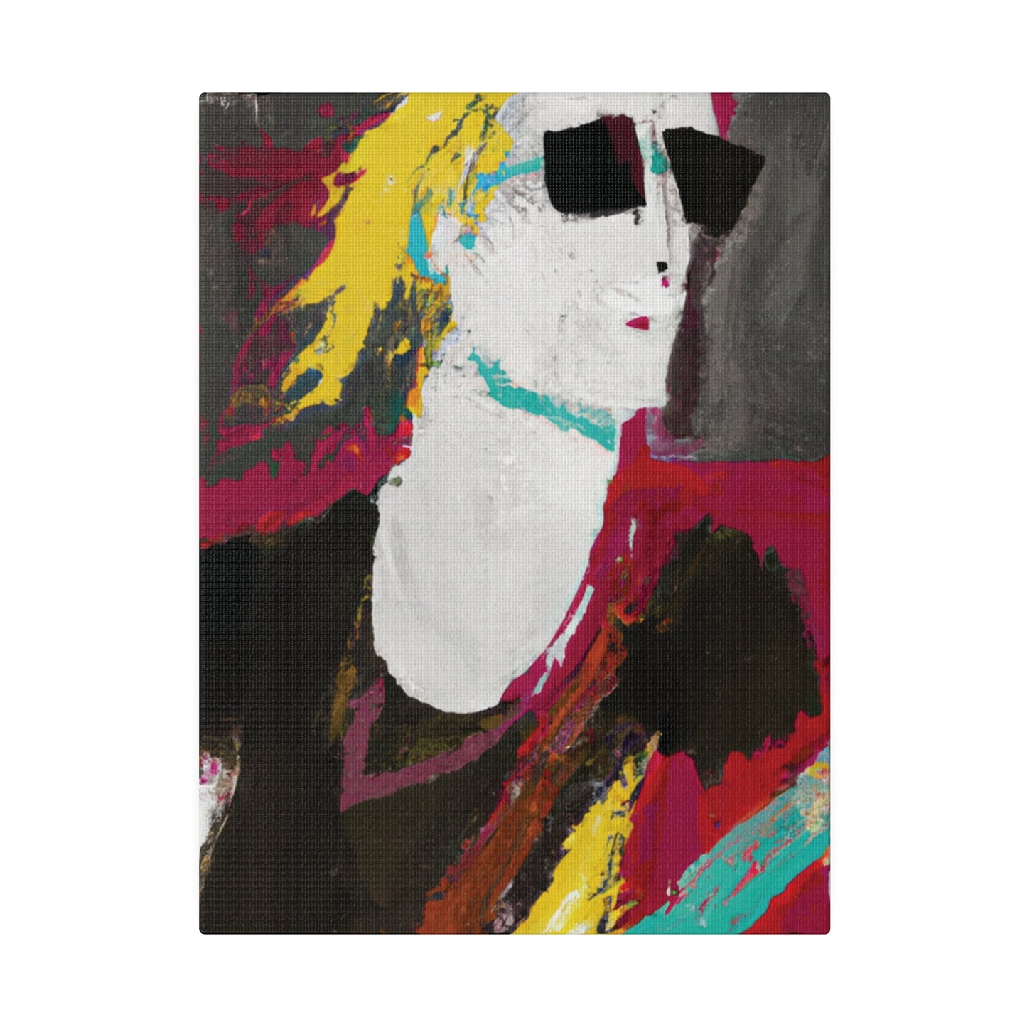 9346S - Rockstar Painting Print | Face | Abstract | Poster | Home Decor | Wall Art | Music Art | Canvas