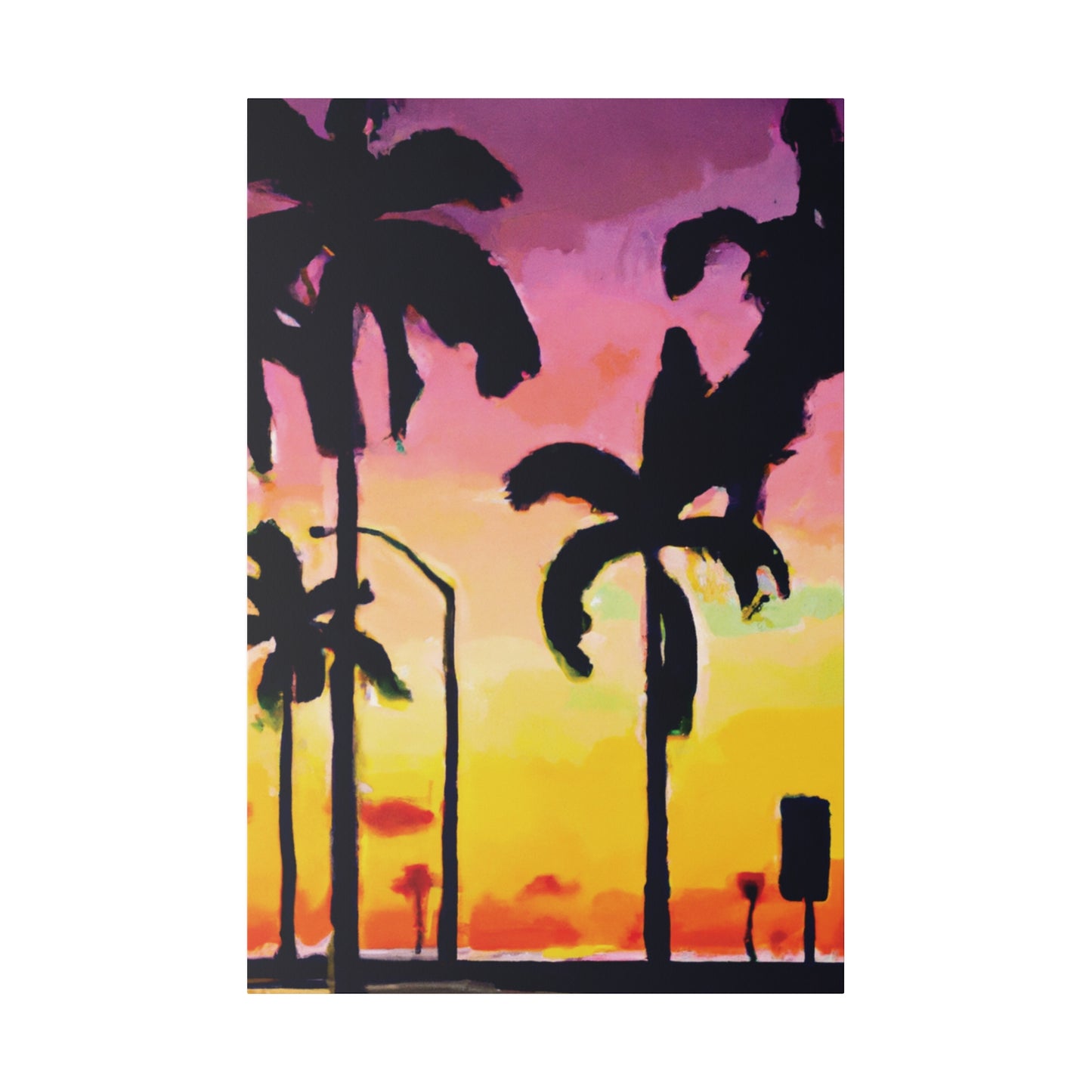 1792J - Miami Beach Sunset Painting Print | Miami | Beach | Sunset | Poster | Home Decor | Wall Art | Canvas