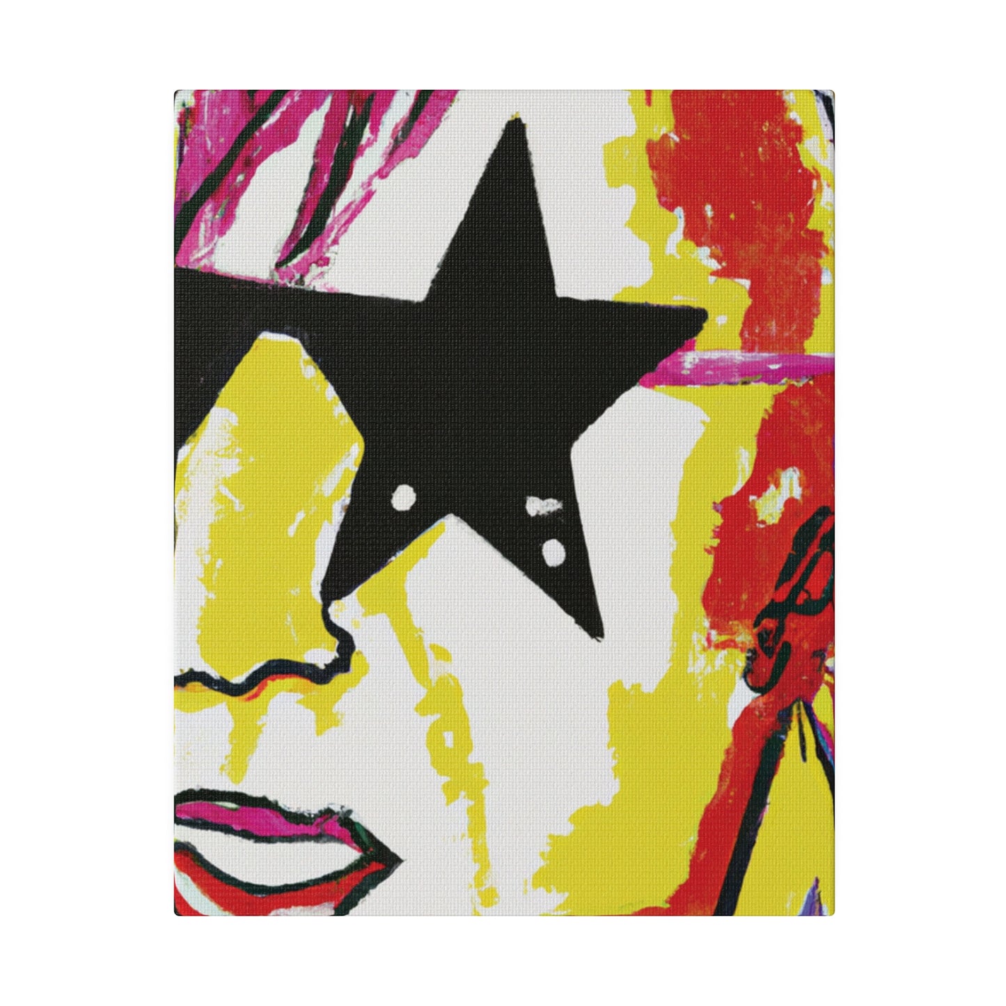 5698R - Rockstar Painting Print | Face | Abstract | Poster | Home Decor | Wall Art | Music Art | Canvas