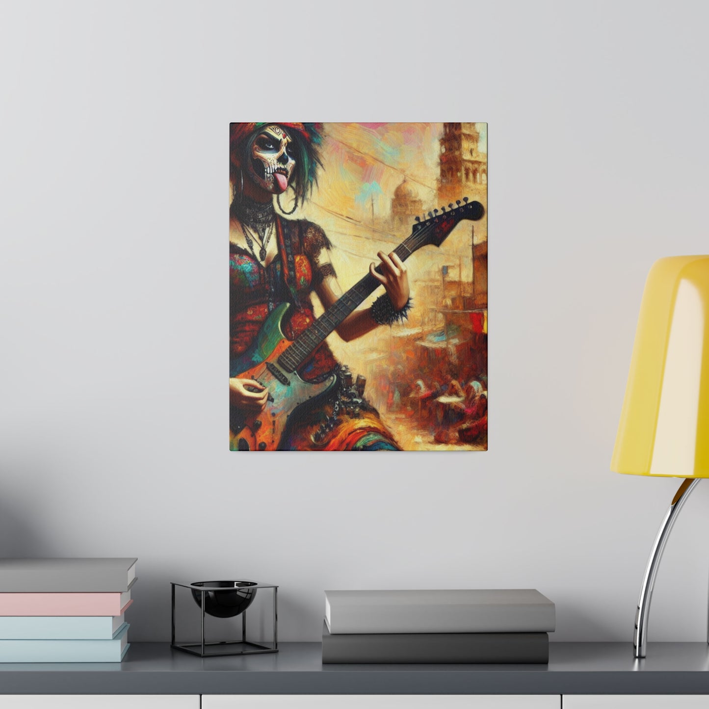 3752F - Rockstar Oil Painting Style Print | Poster | Home Decor | Wall Art | Music Art | Canvas