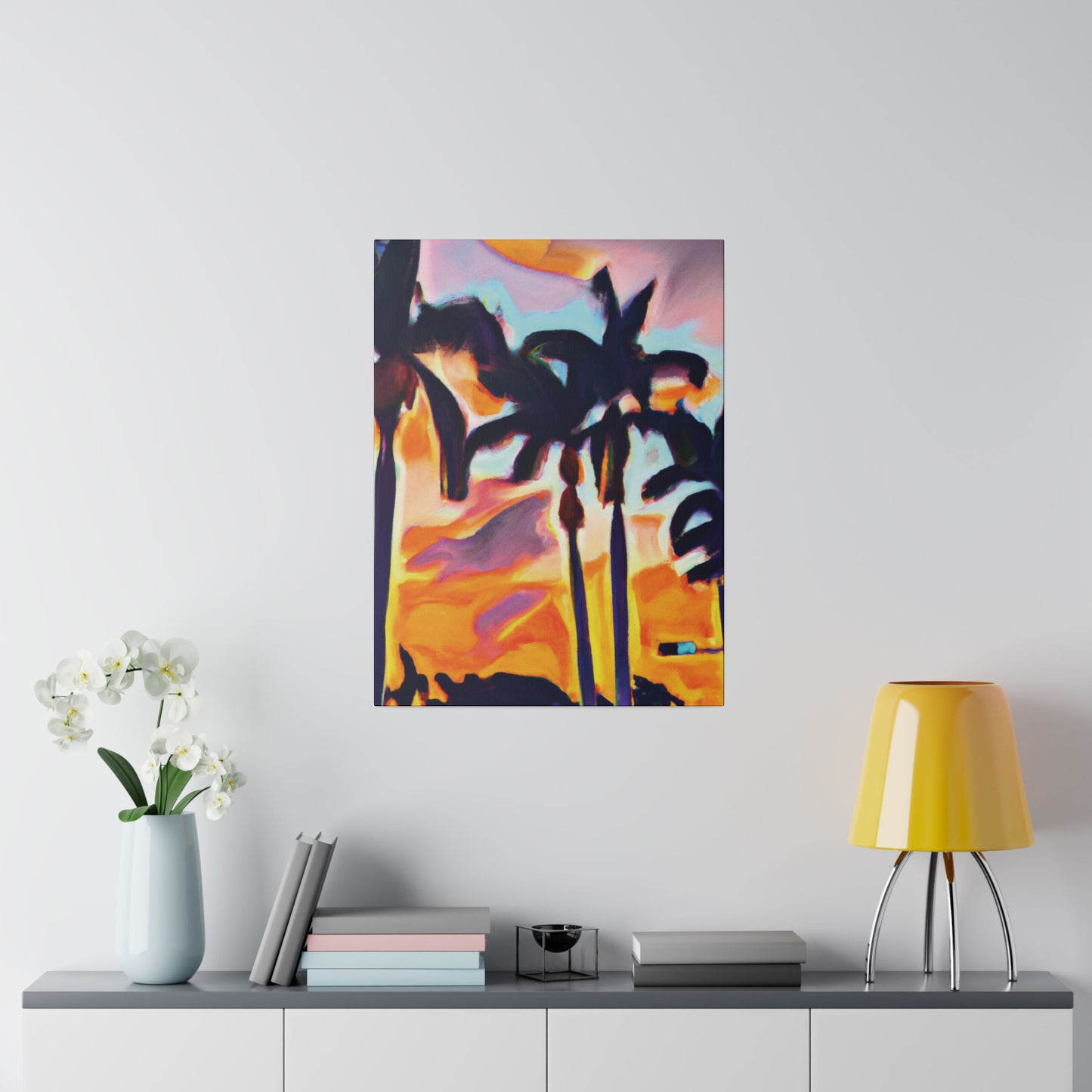 9435K - Miami Beach Sunset Painting Print | Miami | Beach | Sunset | Poster | Home Decor | Wall Art | Canvas