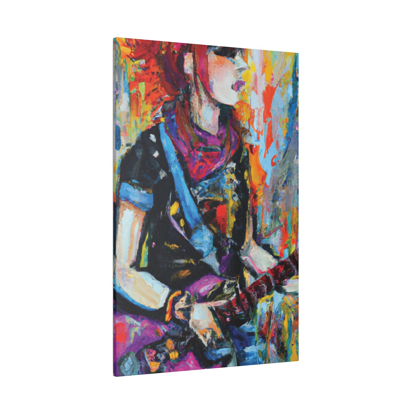 4384O - Rockstar Oil Painting Style Print | Poster | Home Decor | Wall Art | Music Art | Canvas