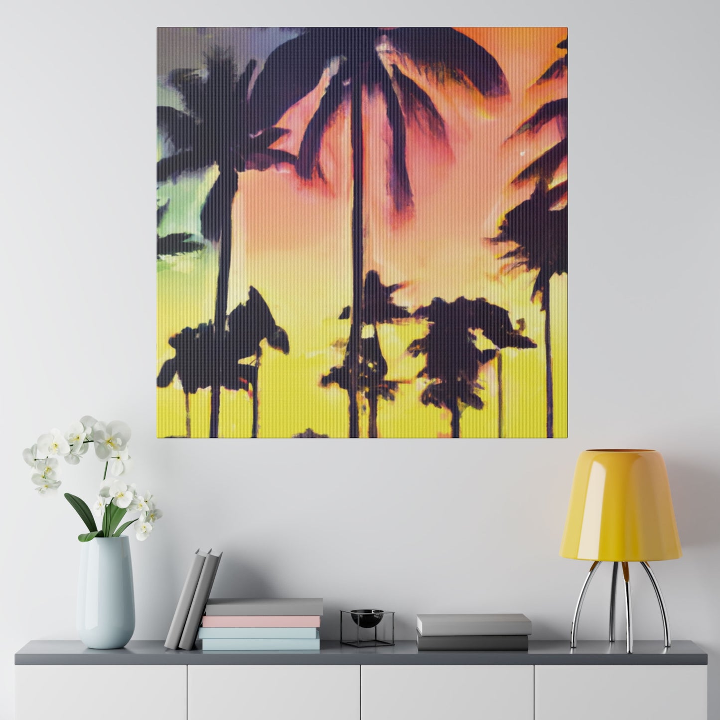 5608P - Miami Beach Sunset Painting Print | Miami | Beach | Sunset | Poster | Home Decor | Wall Art | Canvas