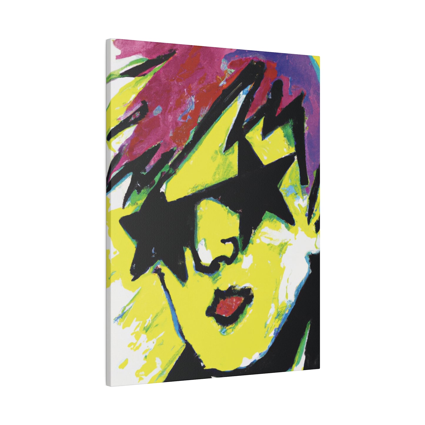 7497H - Rockstar Painting Print | Face | Abstract | Poster | Home Decor | Wall Art | Music Art | Canvas