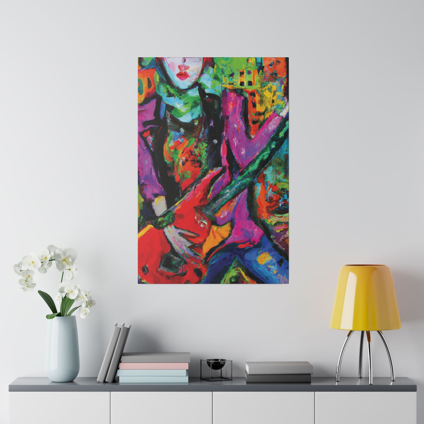 3861D - Rockstar Oil Painting Style Print | Poster | Home Decor | Wall Art | Music Art | Canvas