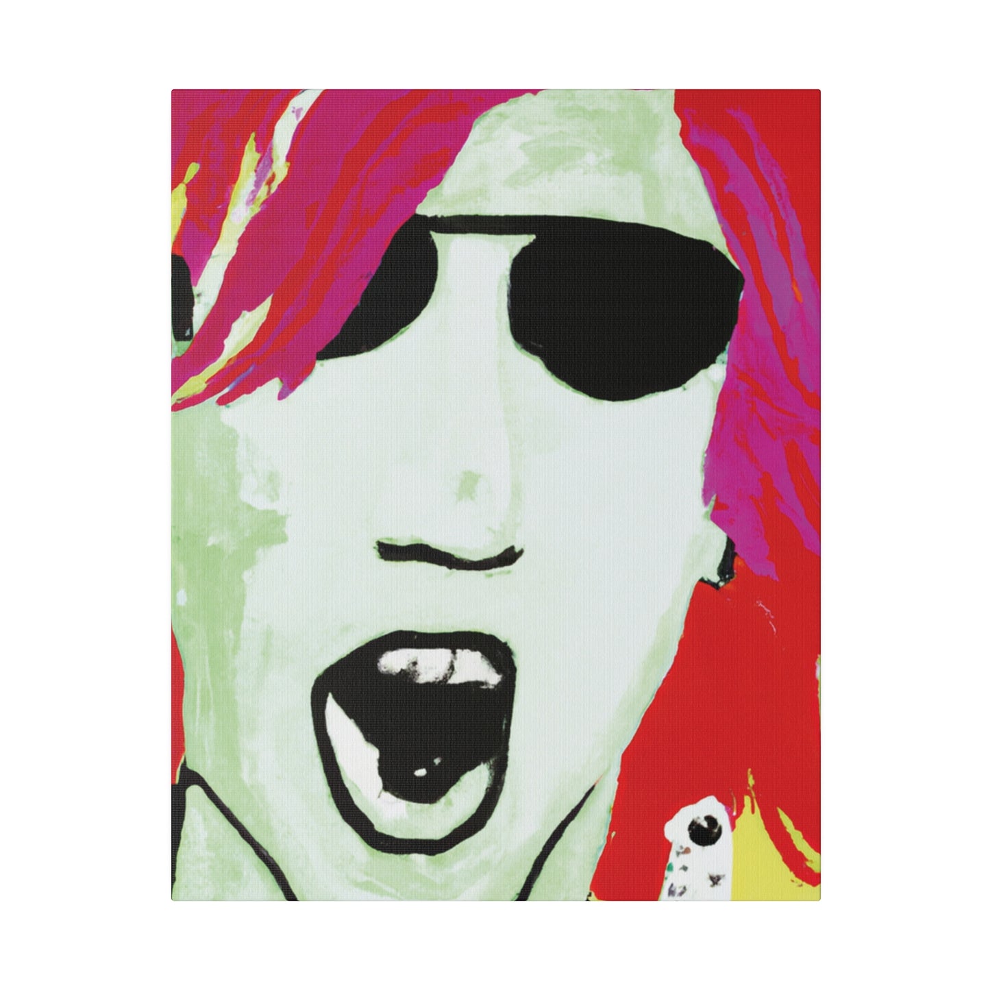 4662J - Rockstar Painting Print | Face | Abstract | Poster | Home Decor | Wall Art | Music Art | Canvas