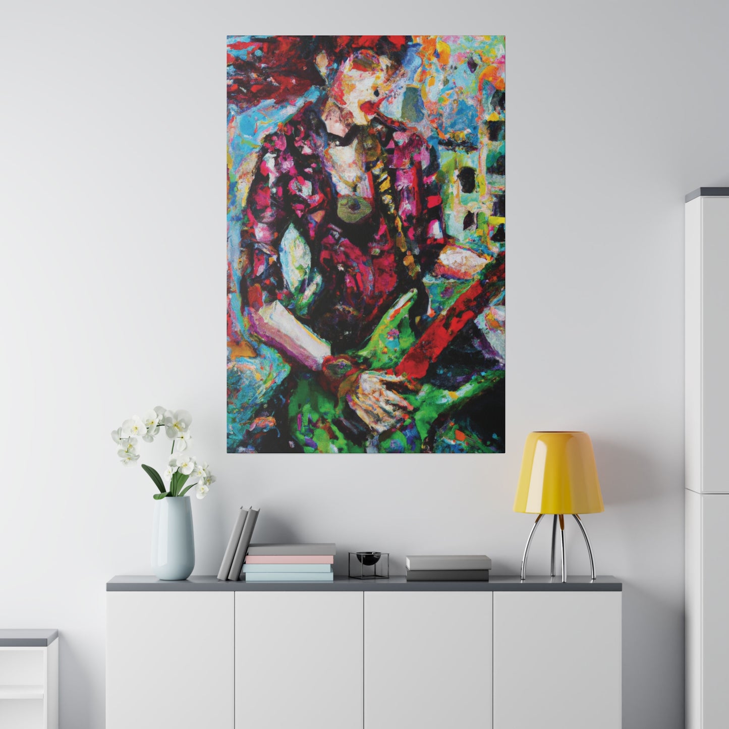 9453F - Rockstar Oil Painting Style Print | Poster | Home Decor | Wall Art | Music Art | Canvas