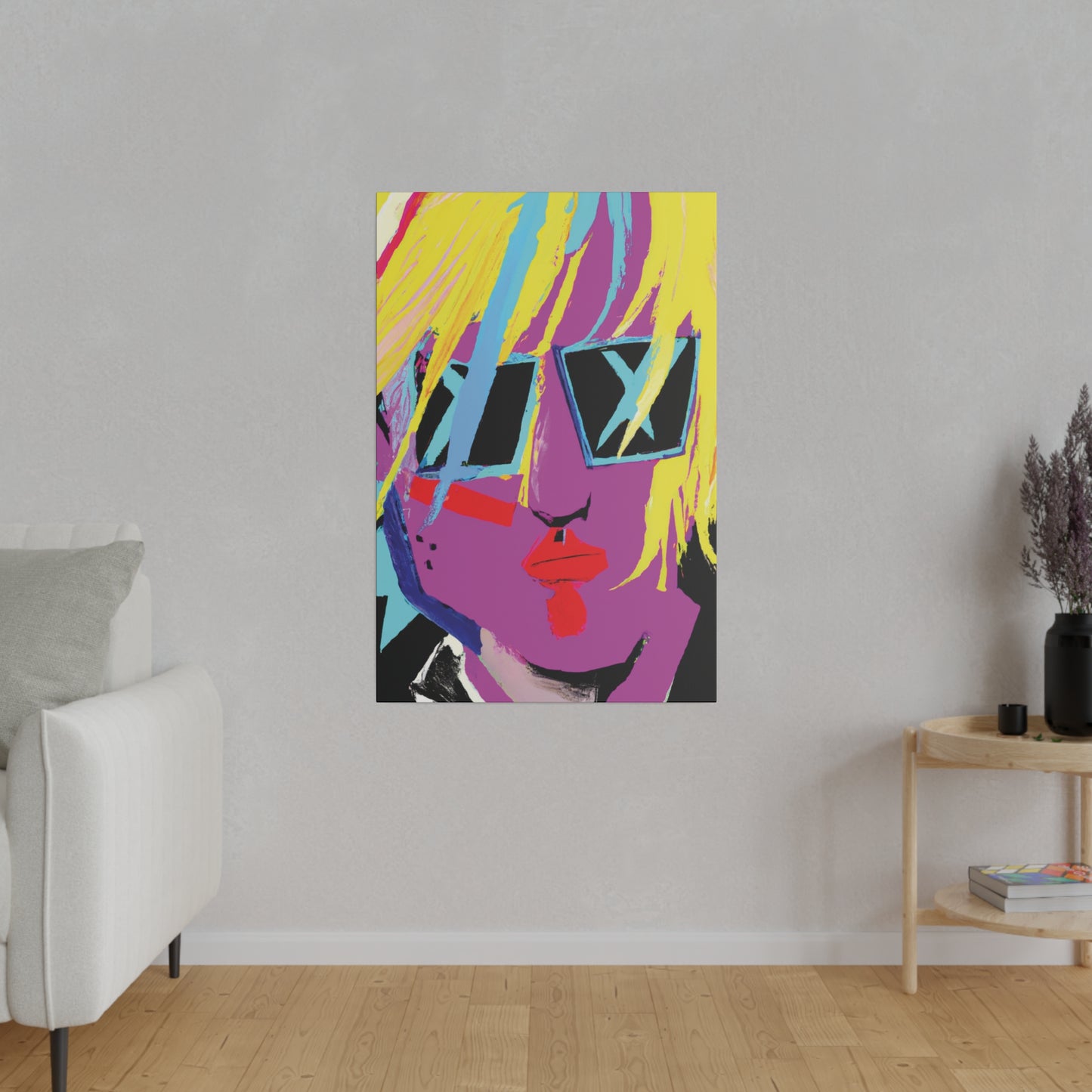 1712U - Rockstar Painting Print | Face | Abstract | Poster | Home Decor | Wall Art | Music Art | Canvas