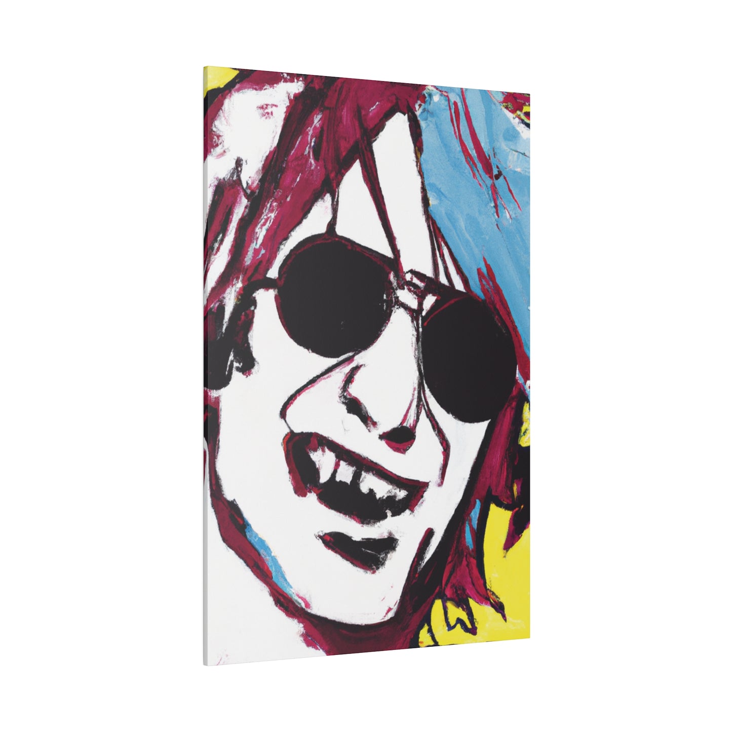 6455Z - Rockstar Painting Print | Face | Abstract | Poster | Home Decor | Wall Art | Music Art | Canvas