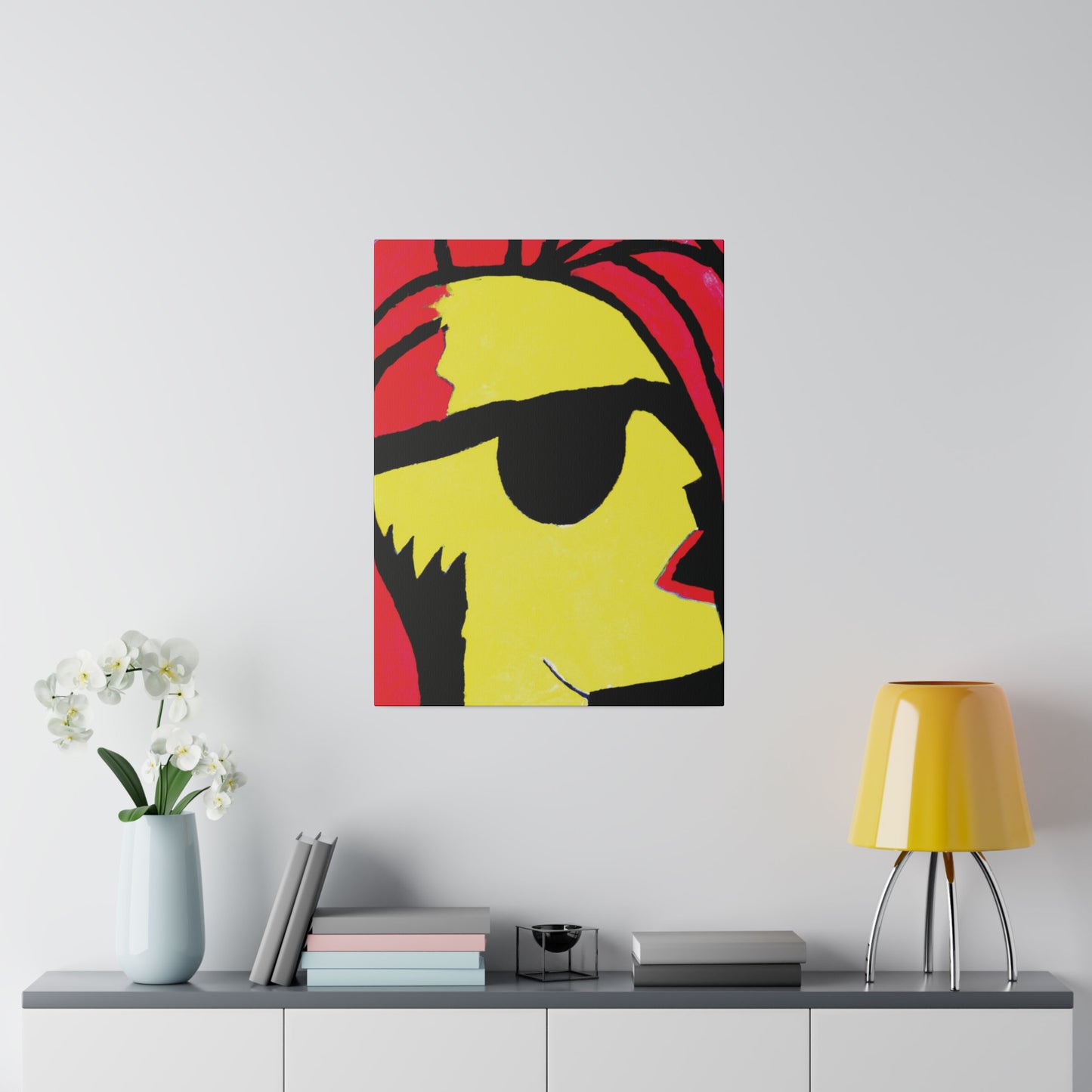 9456P - Rockstar Painting Print | Face | Abstract | Poster | Home Decor | Wall Art | Music Art | Canvas
