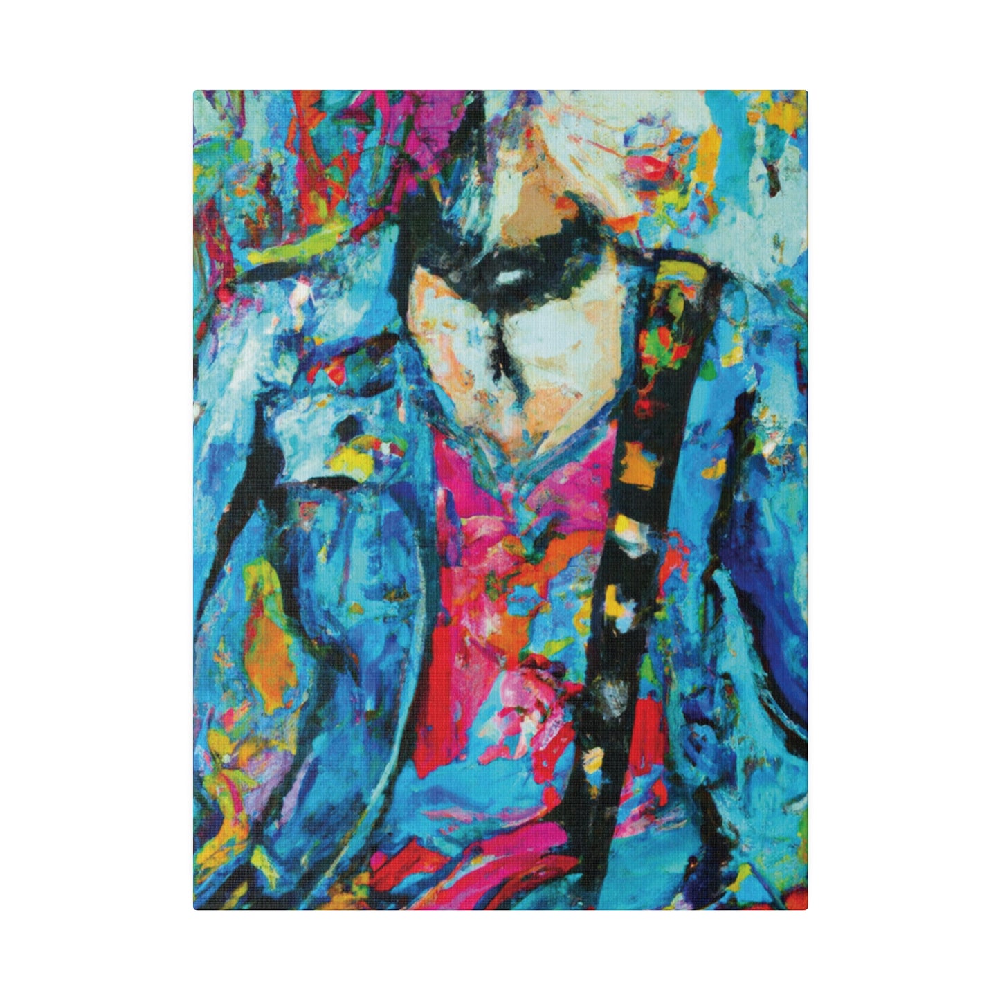 8374W - Rockstar Oil Painting Style Print | Poster | Home Decor | Wall Art | Music Art | Canvas