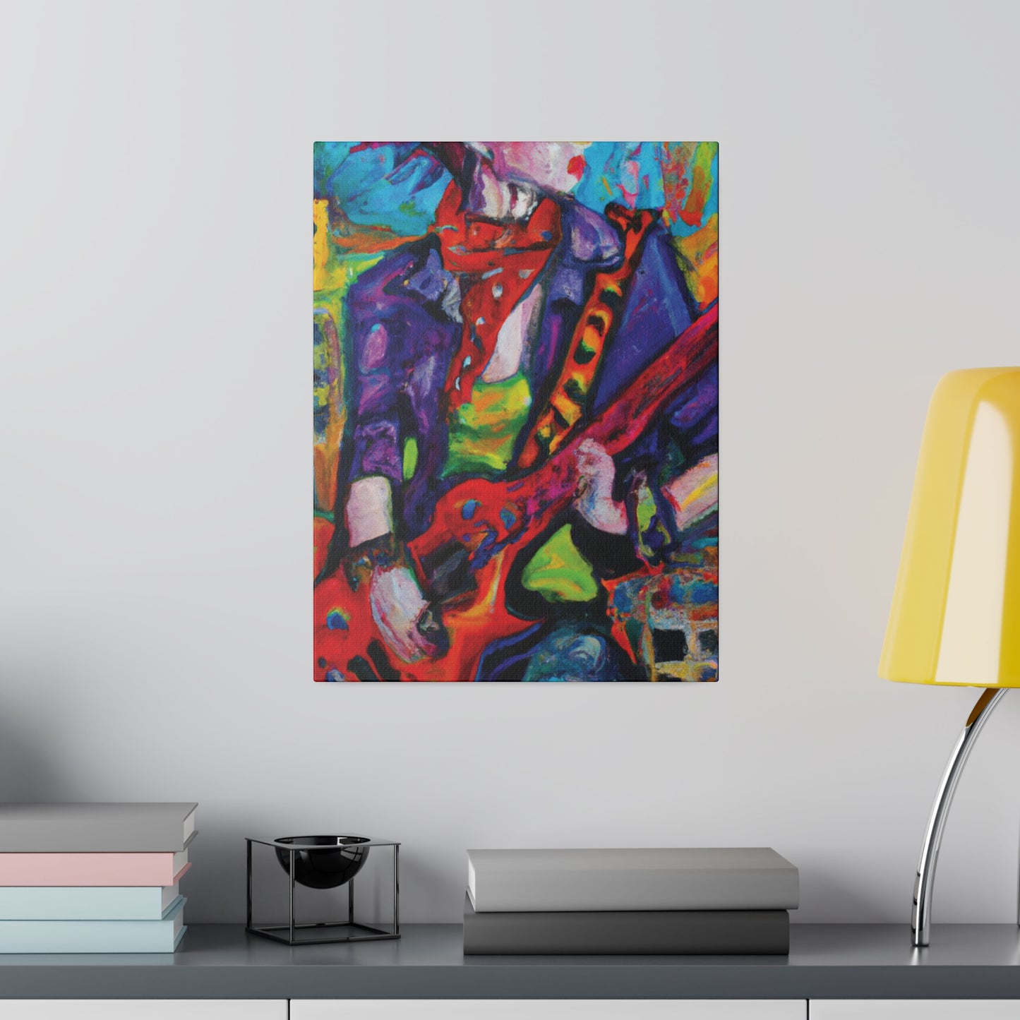 9529Y - Rockstar Oil Painting Style Print | Poster | Home Decor | Wall Art | Music Art | Canvas