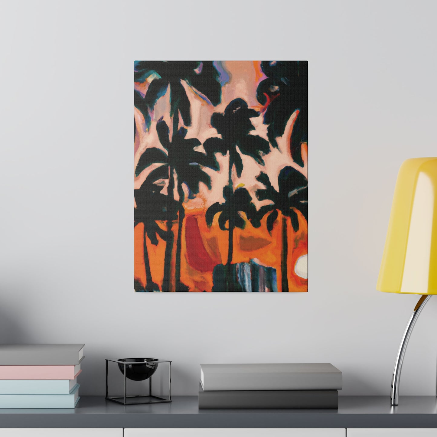 4317T - Miami Beach Sunset Painting Print | Miami | Beach | Sunset | Poster | Home Decor | Wall Art | Canvas