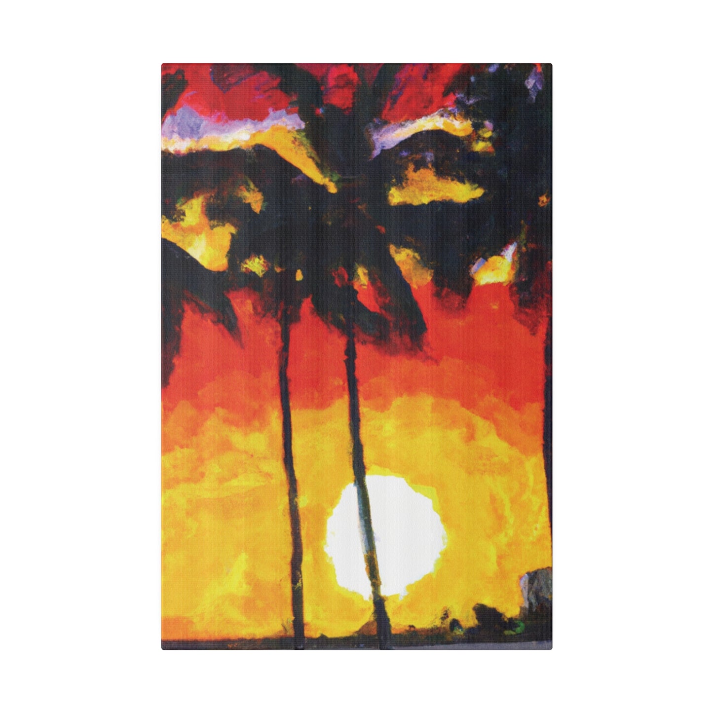 6973R - Miami Beach Sunset Painting Print | Miami | Beach | Sunset | Poster | Home Decor | Wall Art | Canvas