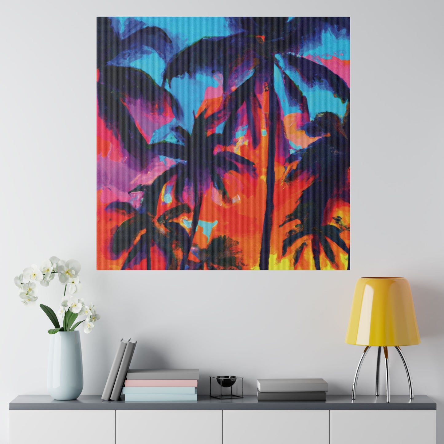 4672F - Miami Beach Sunset Painting Print | Miami | Beach | Sunset | Poster | Home Decor | Wall Art | Canvas
