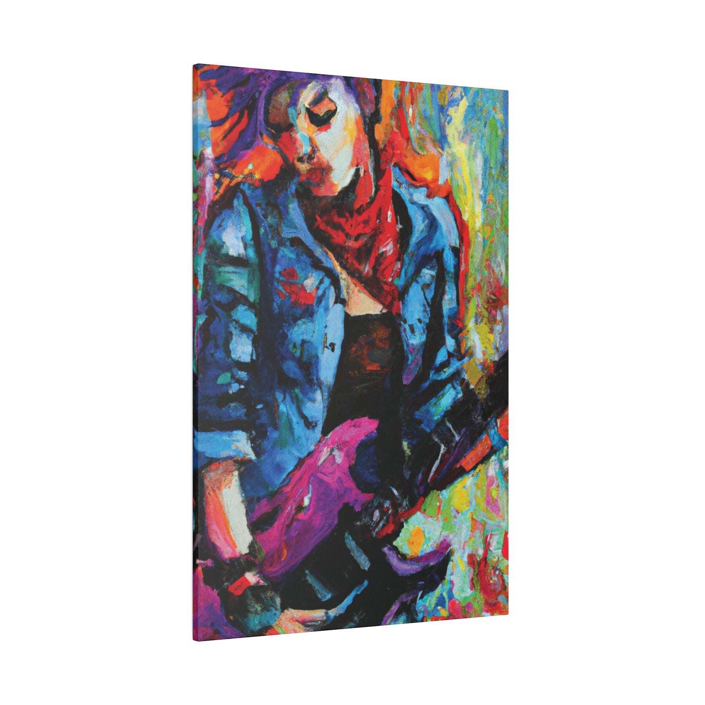 9531Q - Rockstar Oil Painting Style Print | Poster | Home Decor | Wall Art | Music Art | Canvas