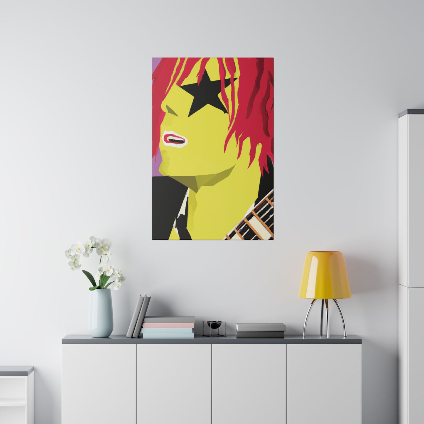 3268R - Rockstar Painting Print | Face | Abstract | Poster | Home Decor | Wall Art | Music Art | Canvas