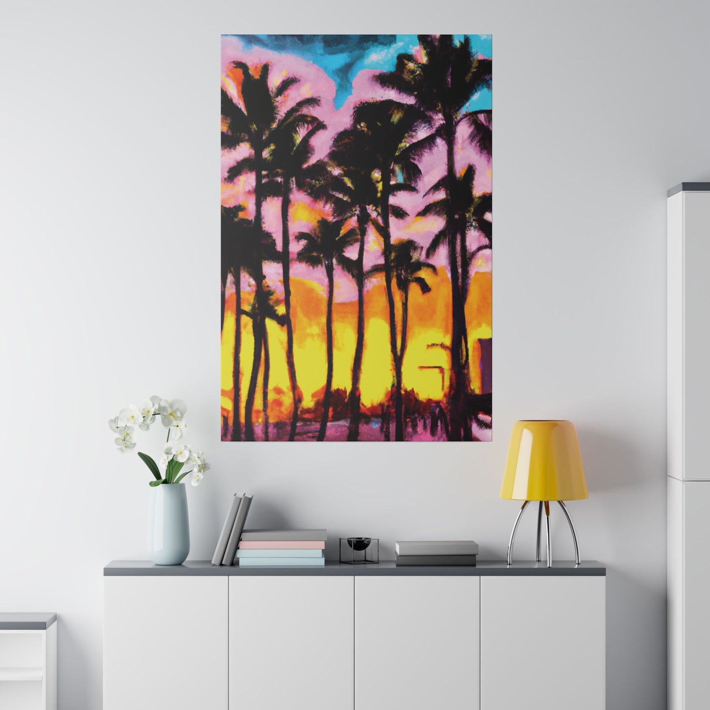 6202Q - Miami Beach Sunset Painting Print | Miami | Beach | Sunset | Poster | Home Decor | Wall Art | Canvas