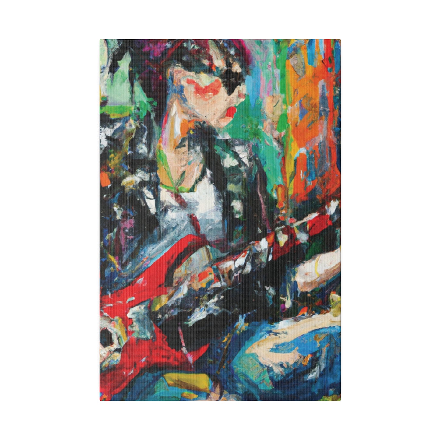 8390L - Rockstar Oil Painting Style Print | Poster | Home Decor | Wall Art | Music Art | Canvas