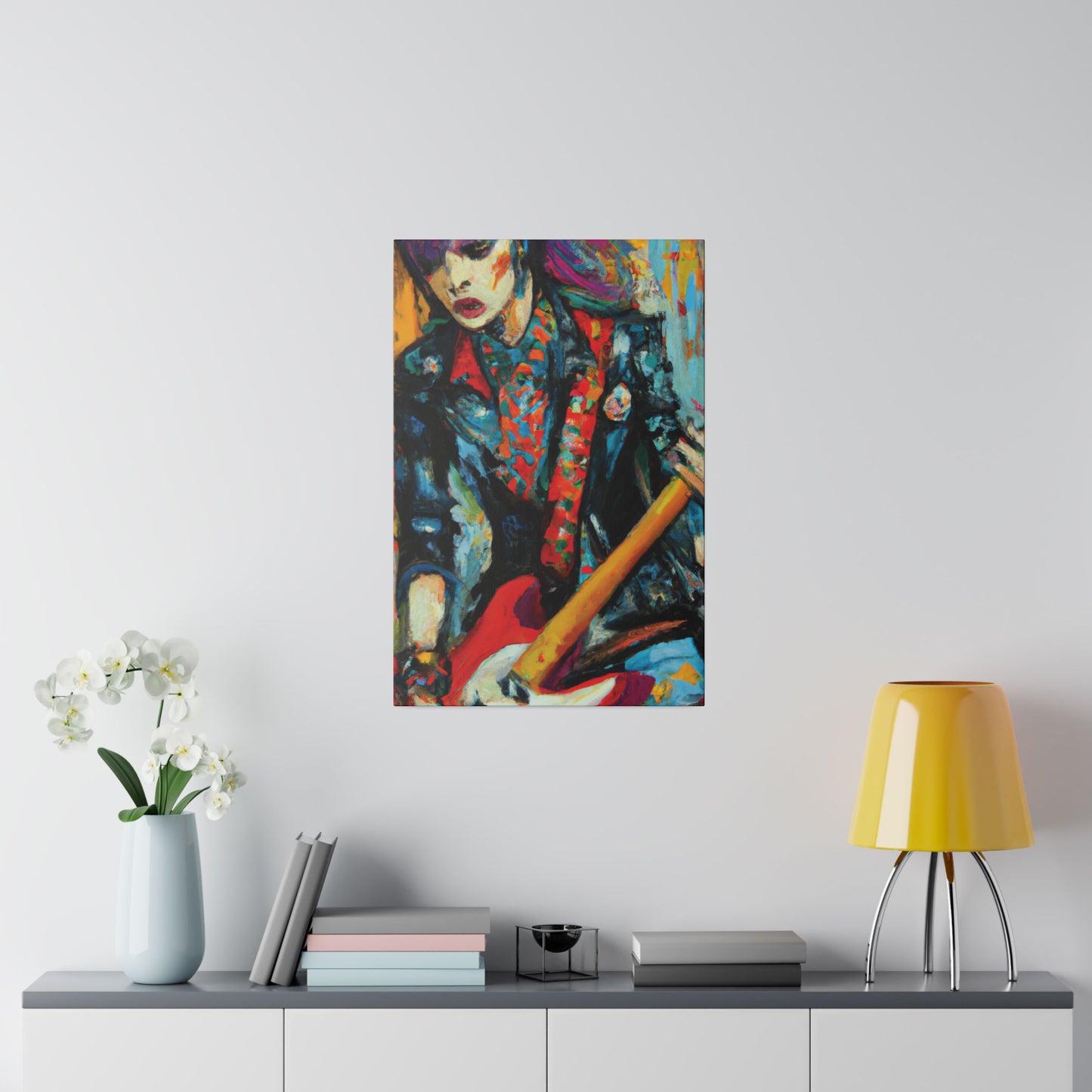9697B - Rockstar Oil Painting Style Print | Poster | Home Decor | Wall Art | Music Art | Canvas