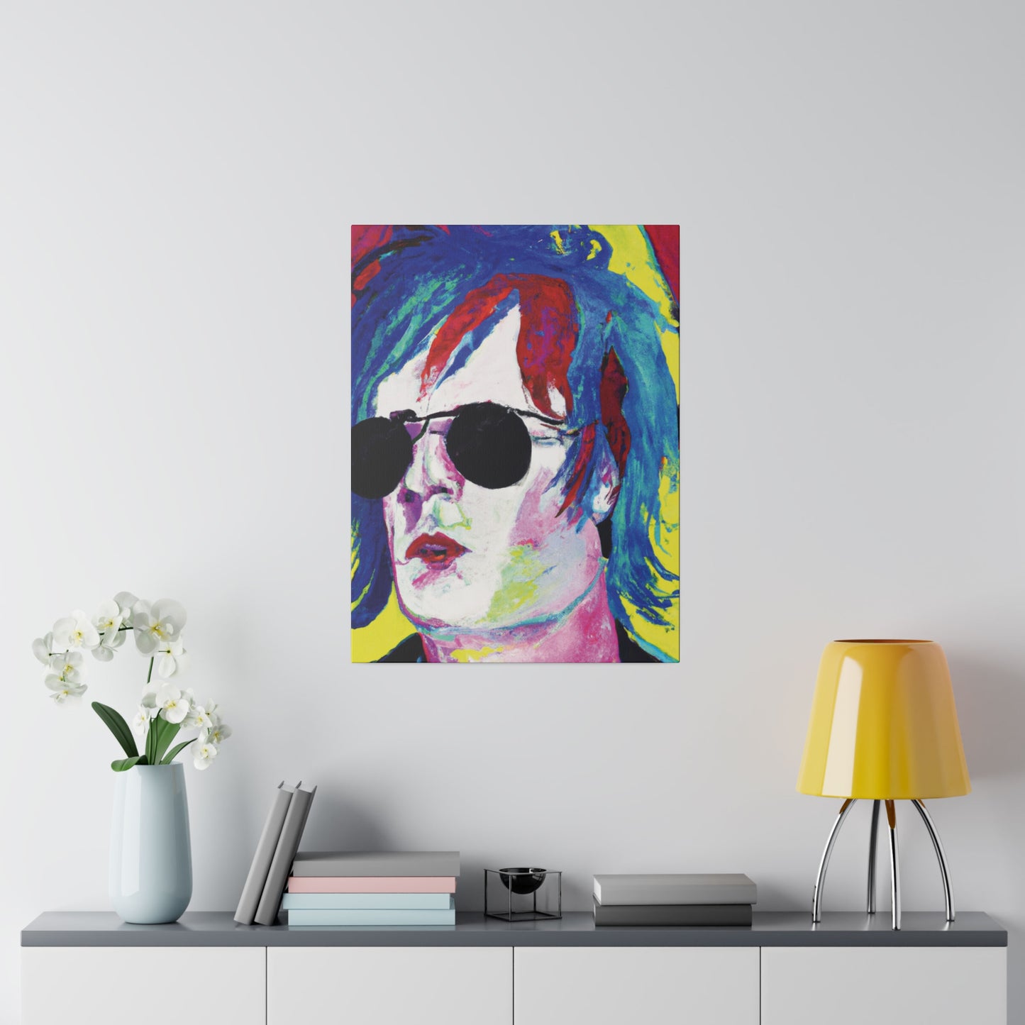 7634A - Rockstar Painting Print | Face | Abstract | Poster | Home Decor | Wall Art | Music Art | Canvas