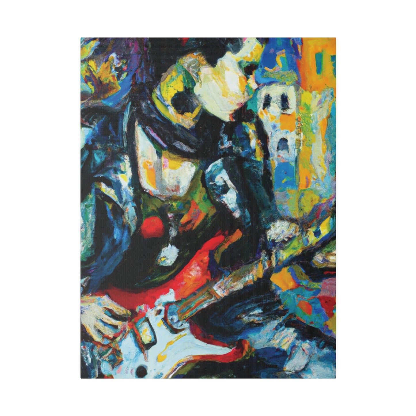 7547K - Rockstar Oil Painting Style Print | Poster | Home Decor | Wall Art | Music Art | Canvas