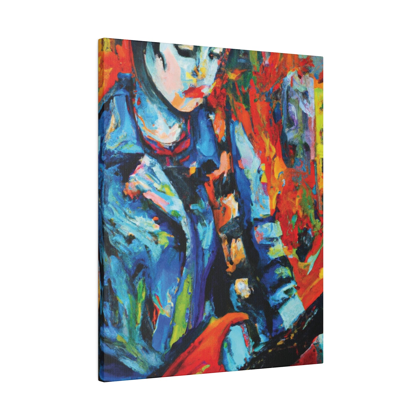 3759K - Rockstar Oil Painting Style Print | Poster | Home Decor | Wall Art | Music Art | Canvas