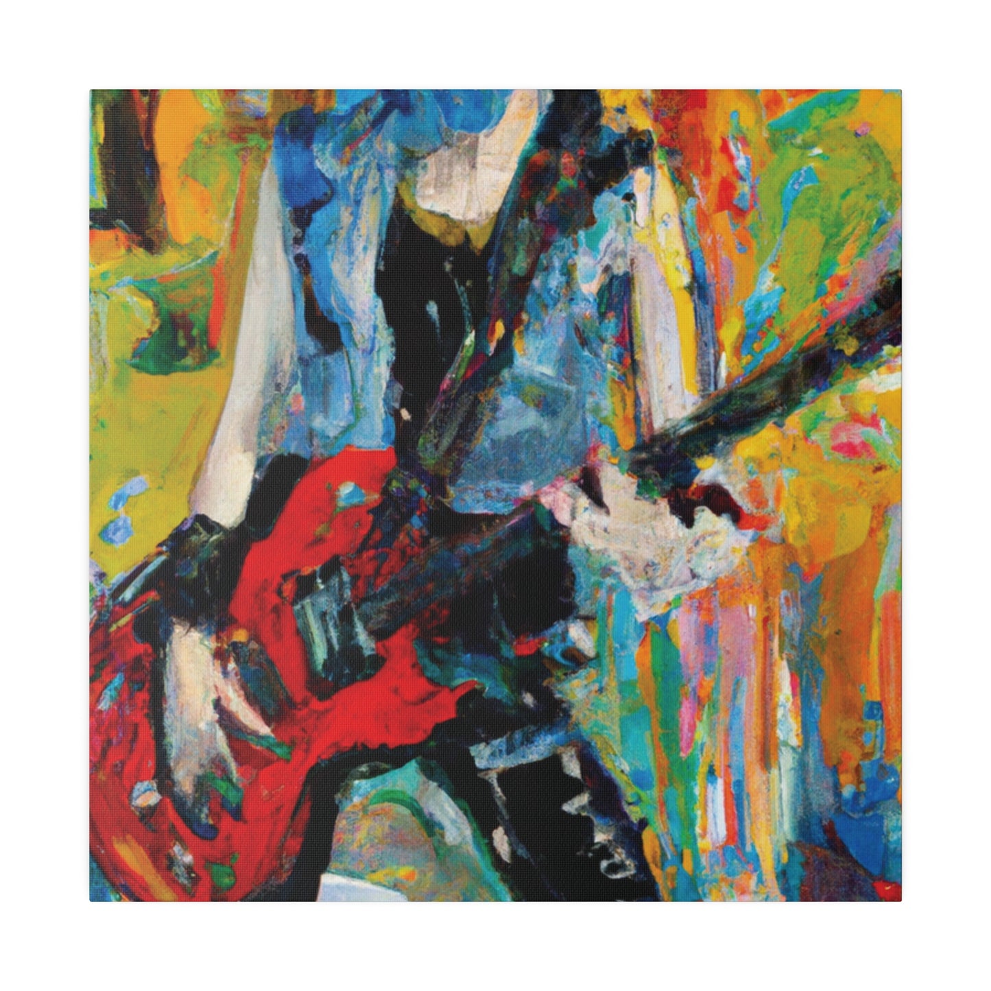 4721P - Rockstar Oil Painting Style Print | Poster | Home Decor | Wall Art | Music Art | Canvas