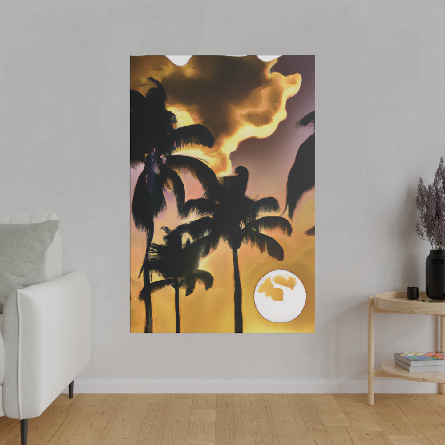 6382Q - Miami Beach Sunset Painting Print | Miami | Beach | Sunset | Poster | Home Decor | Wall Art | Canvas