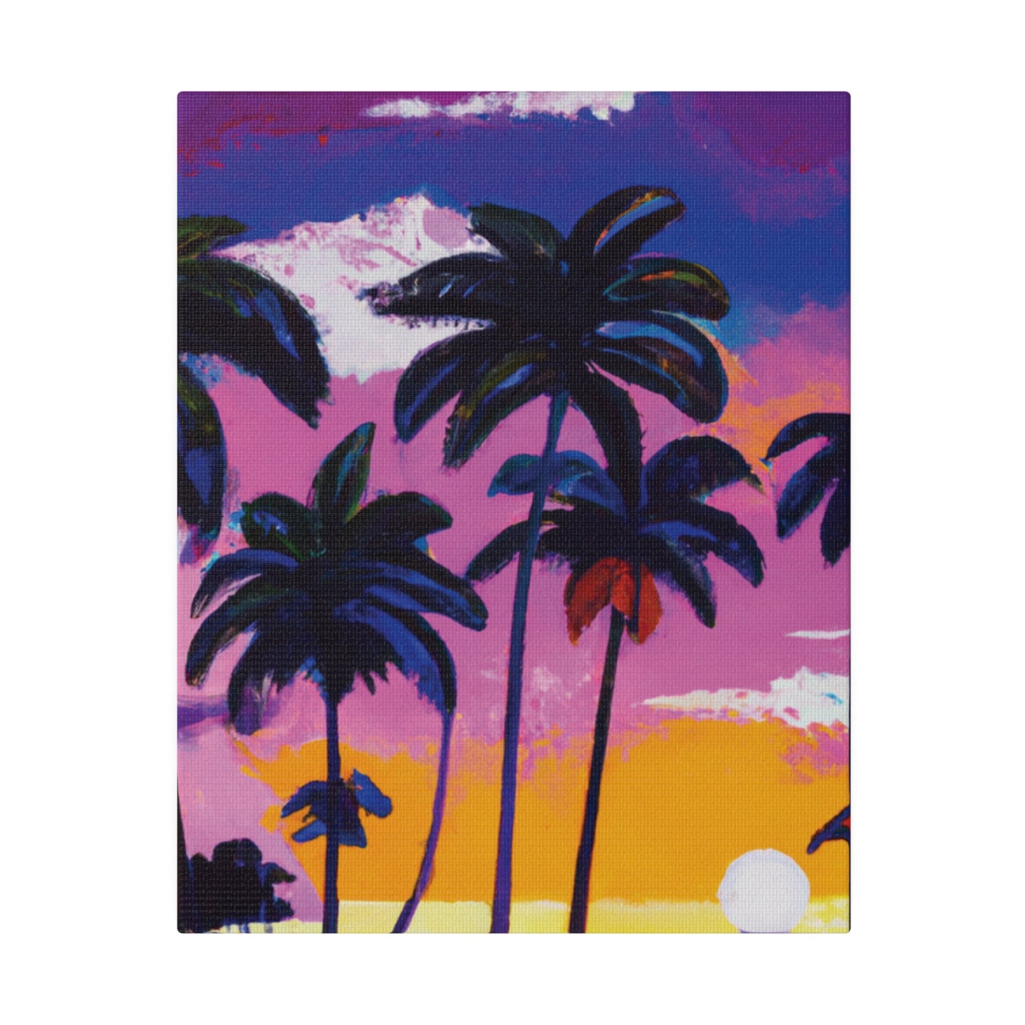 3714A - Miami Beach Sunset Painting Print | Miami | Beach | Sunset | Poster | Home Decor | Wall Art | Canvas