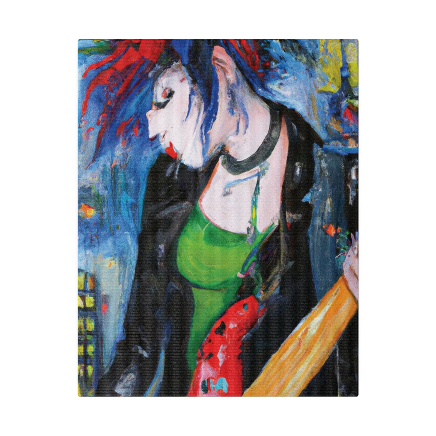 9423T - Rockstar Oil Painting Style Print | Poster | Home Decor | Wall Art | Music Art | Canvas