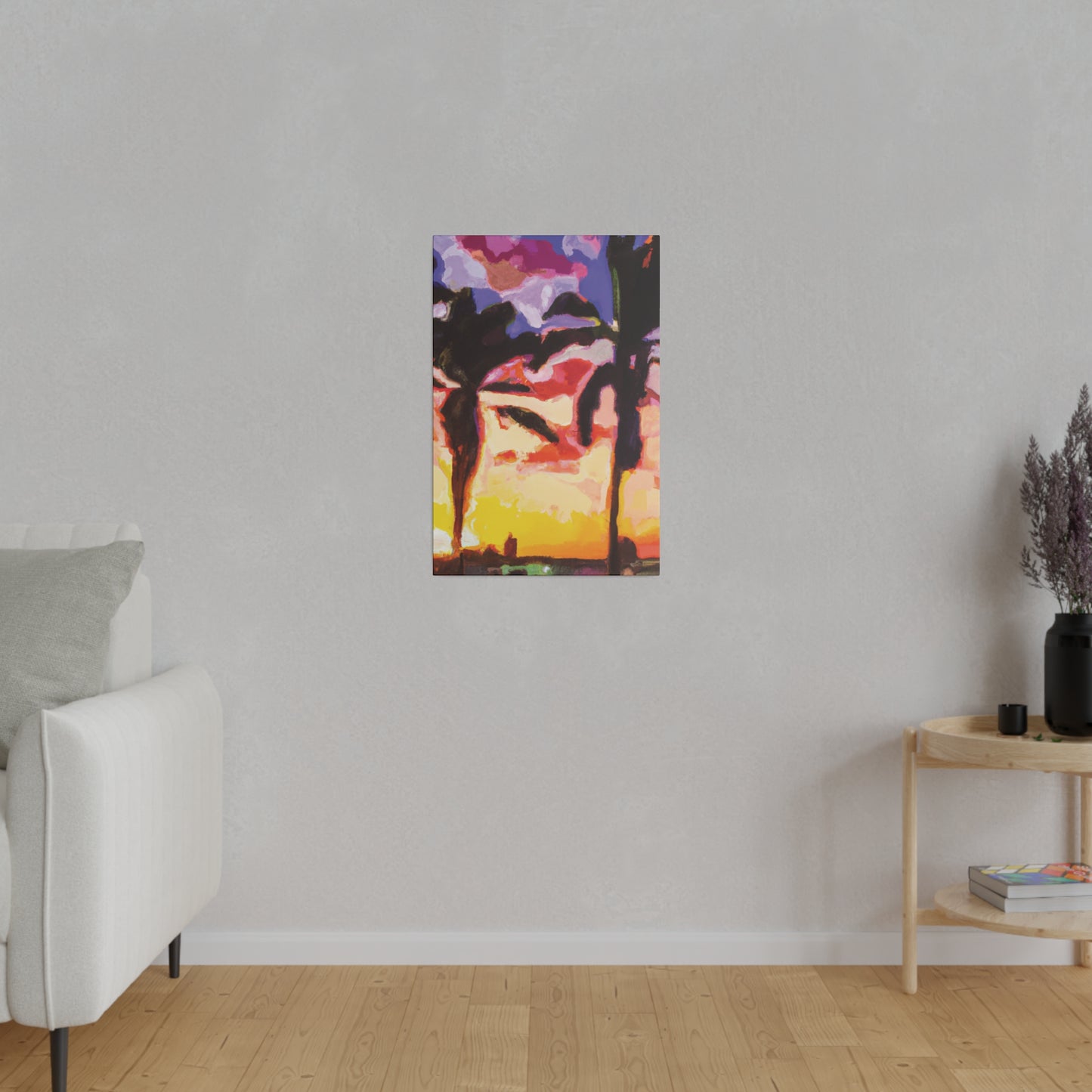 1138H - Miami Beach Sunset Painting Print | Miami | Beach | Sunset | Poster | Home Decor | Wall Art | Canvas