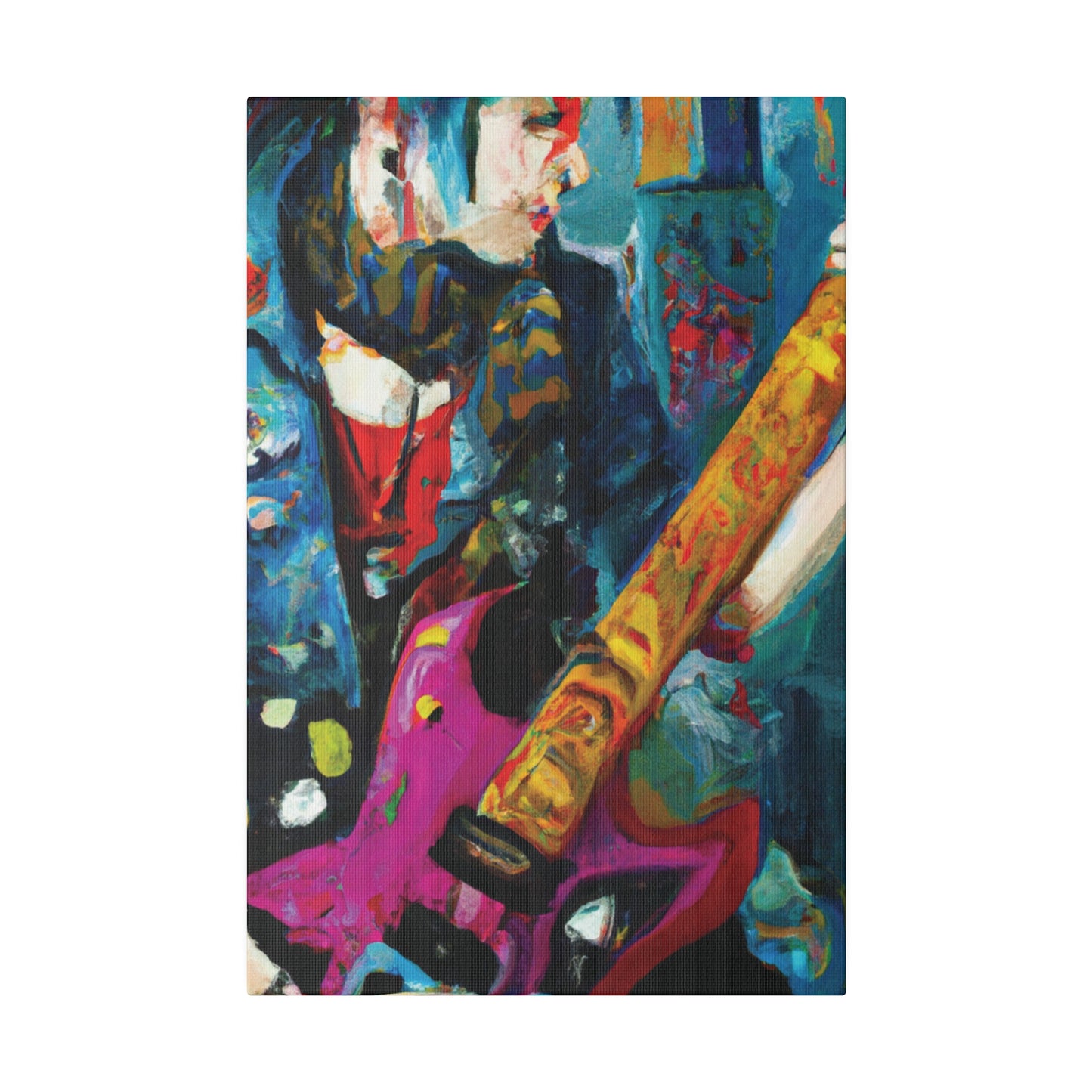 7272P - Rockstar Oil Painting Style Print | Poster | Home Decor | Wall Art | Music Art | Canvas