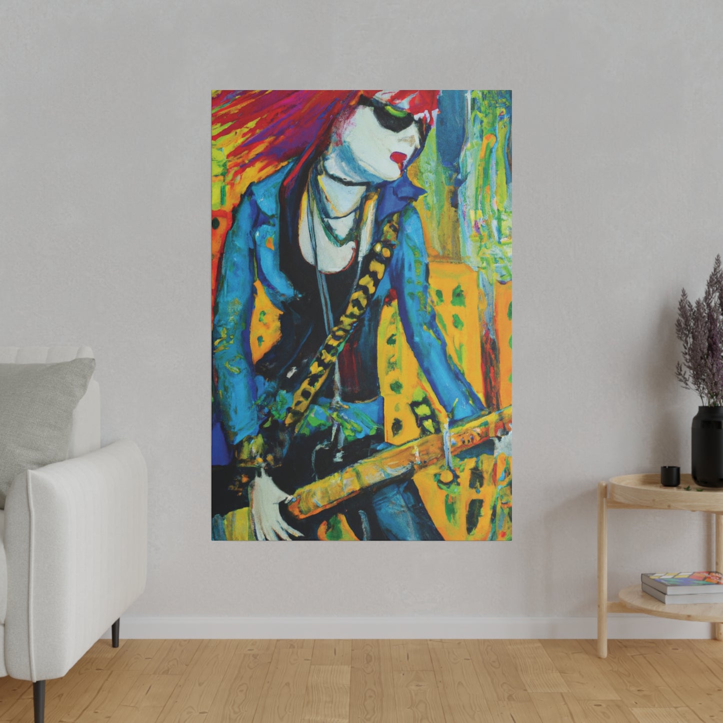 2344X - Rockstar Oil Painting Style Print | Poster | Home Decor | Wall Art | Music Art | Canvas