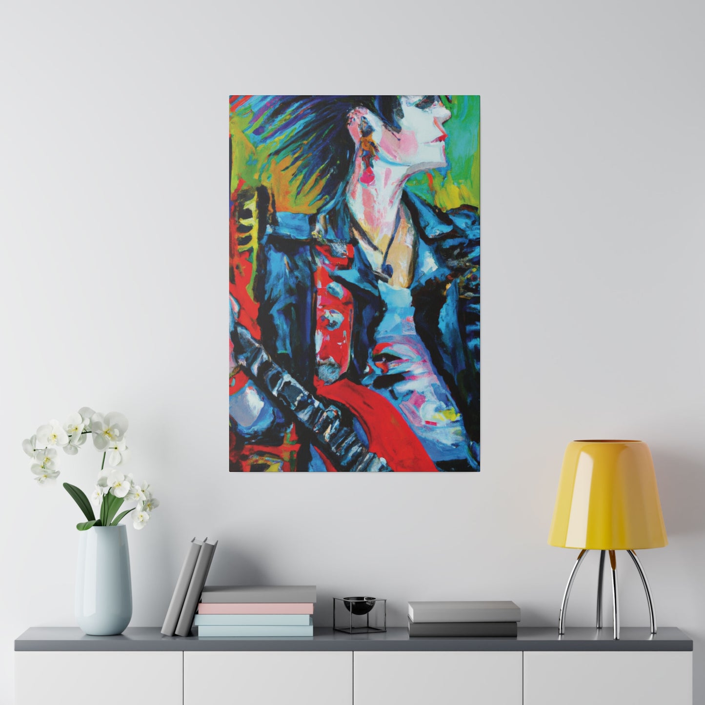 4109T - Rockstar Oil Painting Style Print | Poster | Home Decor | Wall Art | Music Art | Canvas