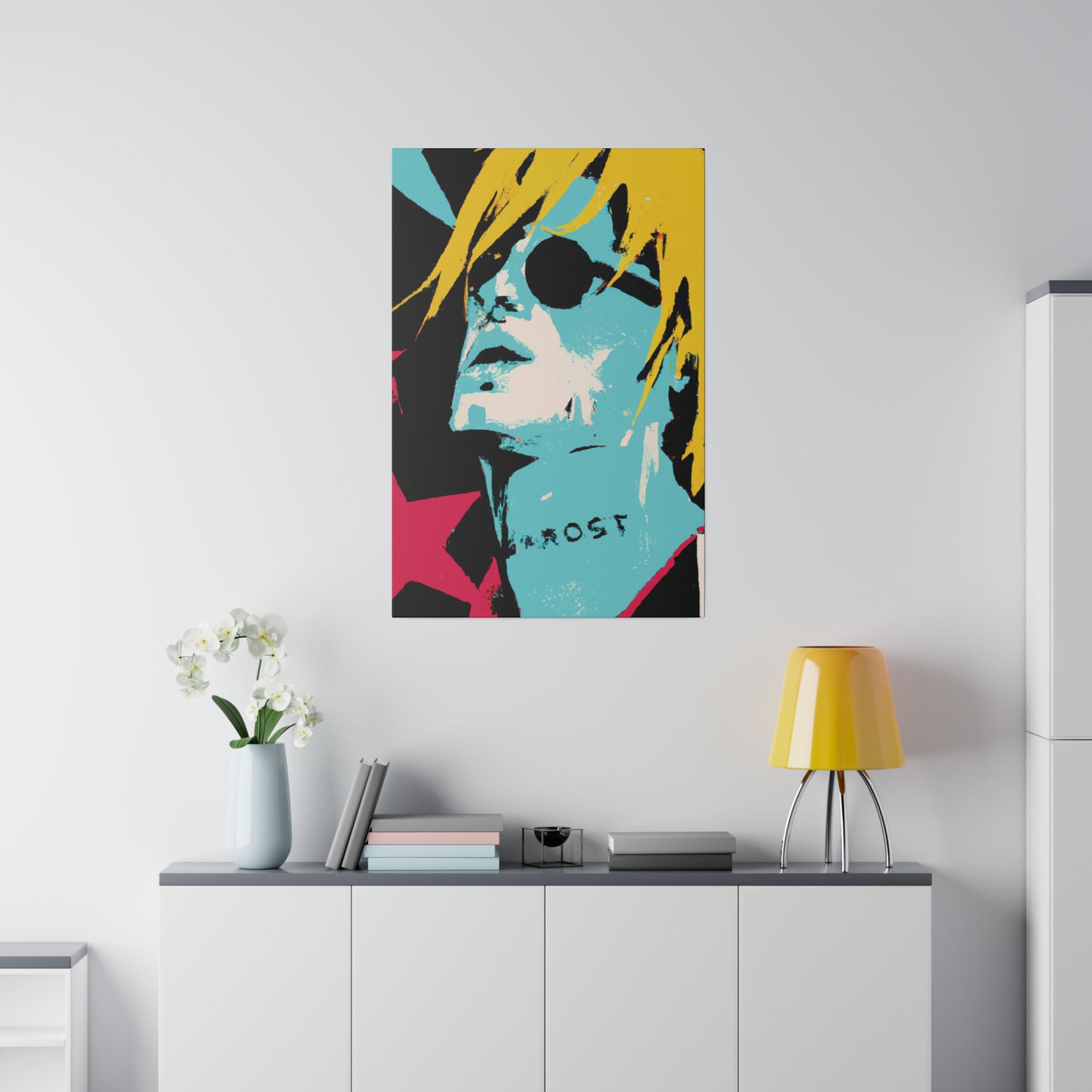 6138S - Rockstar Painting Print | Face | Abstract | Poster | Home Decor | Wall Art | Music Art | Canvas