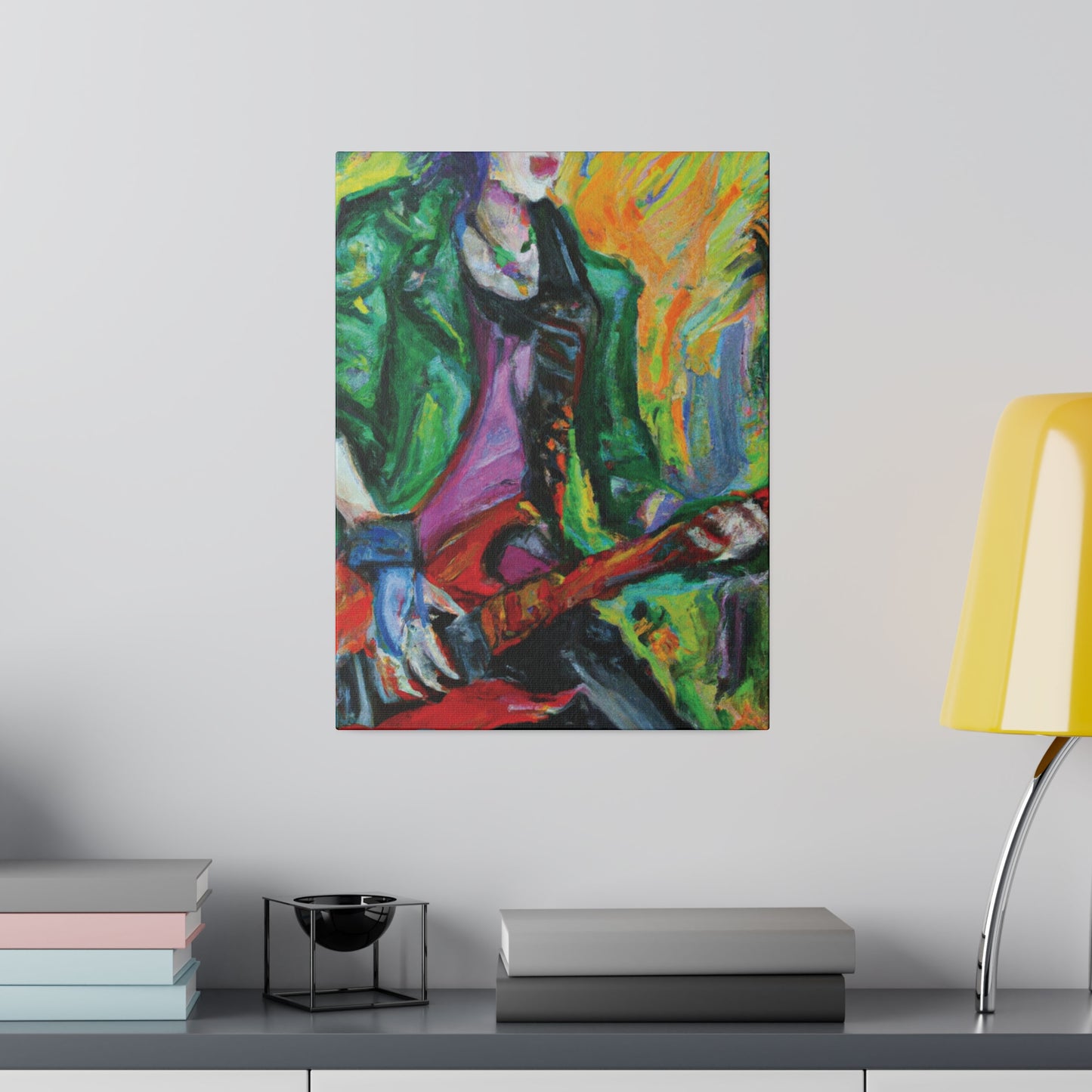 8272F - Rockstar Oil Painting Style Print | Poster | Home Decor | Wall Art | Music Art | Canvas