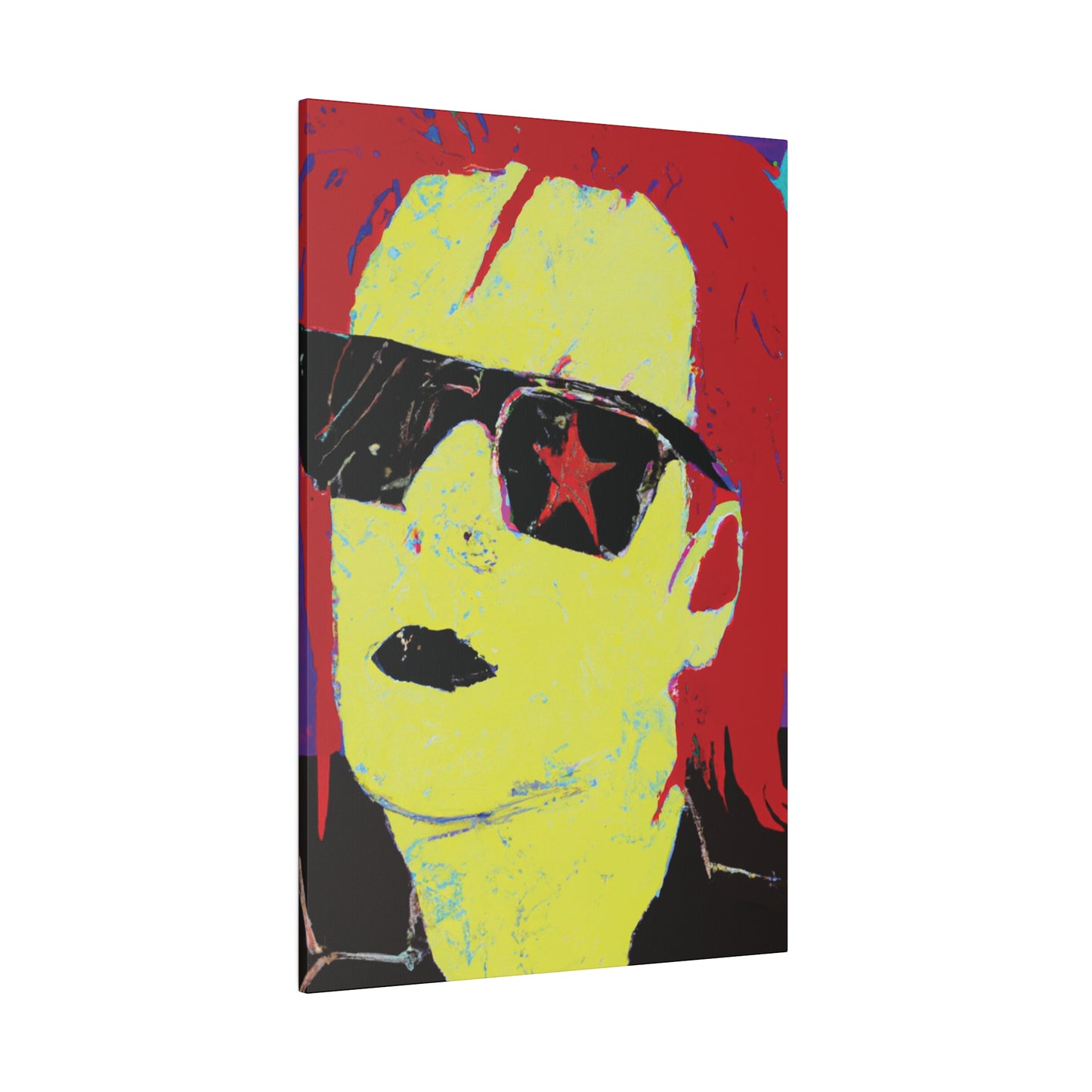 4792S - Rockstar Painting Print | Face | Abstract | Poster | Home Decor | Wall Art | Music Art | Canvas