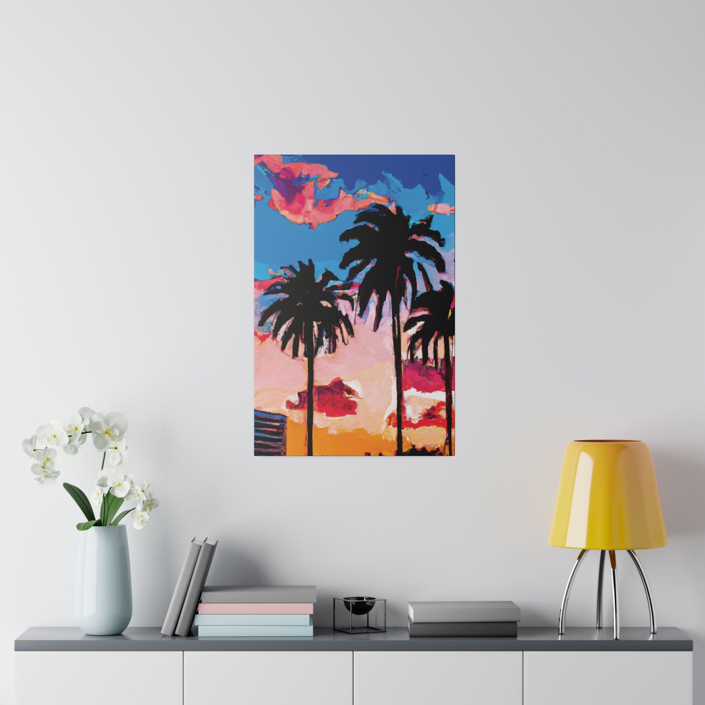 4347Z - Miami Beach Sunset Painting Print | Miami | Beach | Sunset | Poster | Home Decor | Wall Art | Canvas