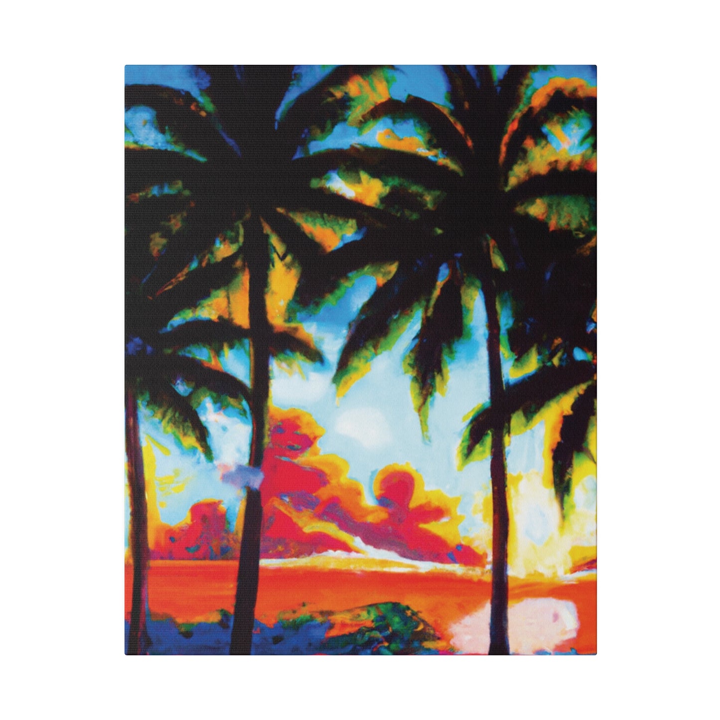 941Q - Miami Beach Sunset Painting Print | Miami | Beach | Sunset | Poster | Home Decor | Wall Art | Canvas