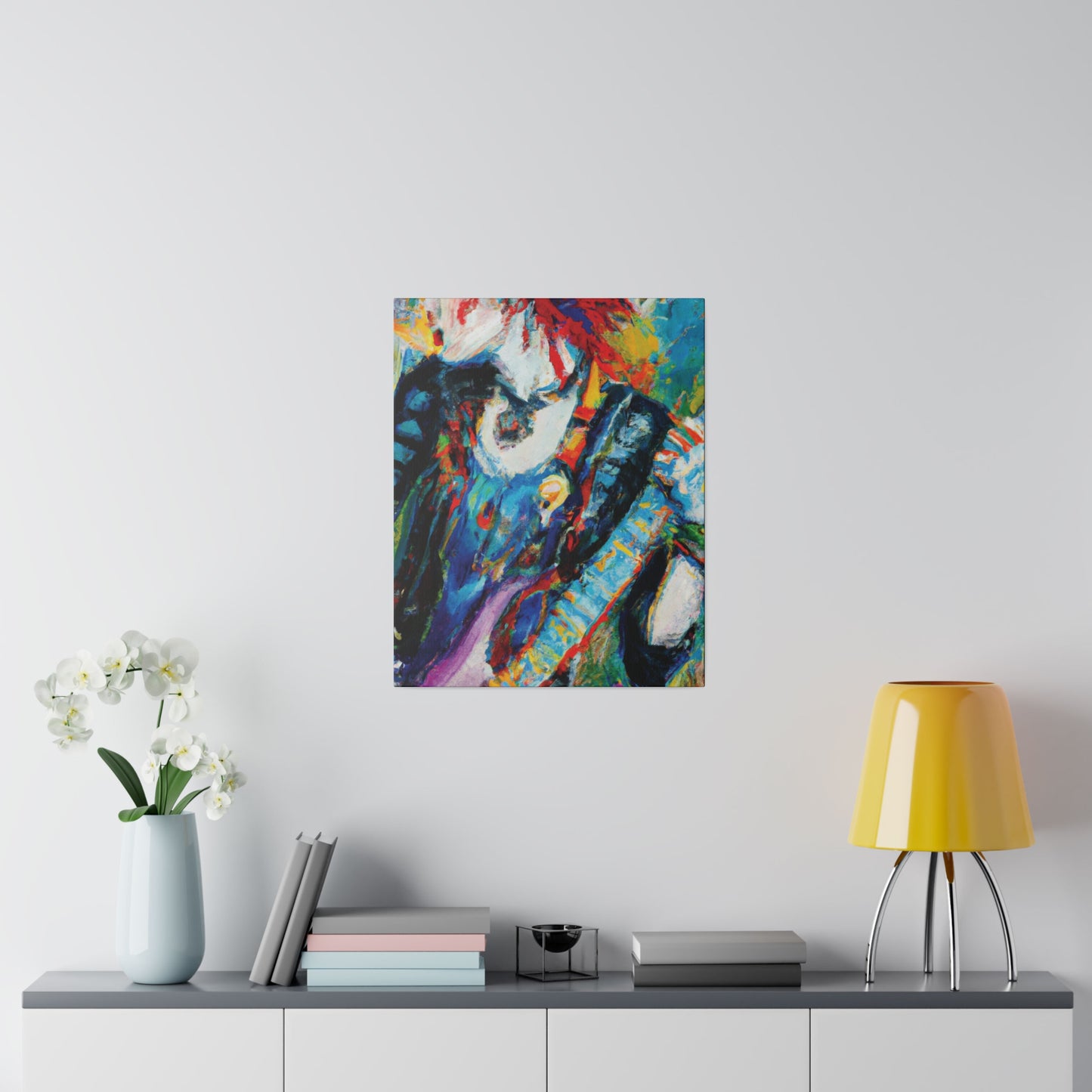 7458A - Rockstar Oil Painting Style Print | Poster | Home Decor | Wall Art | Music Art | Canvas