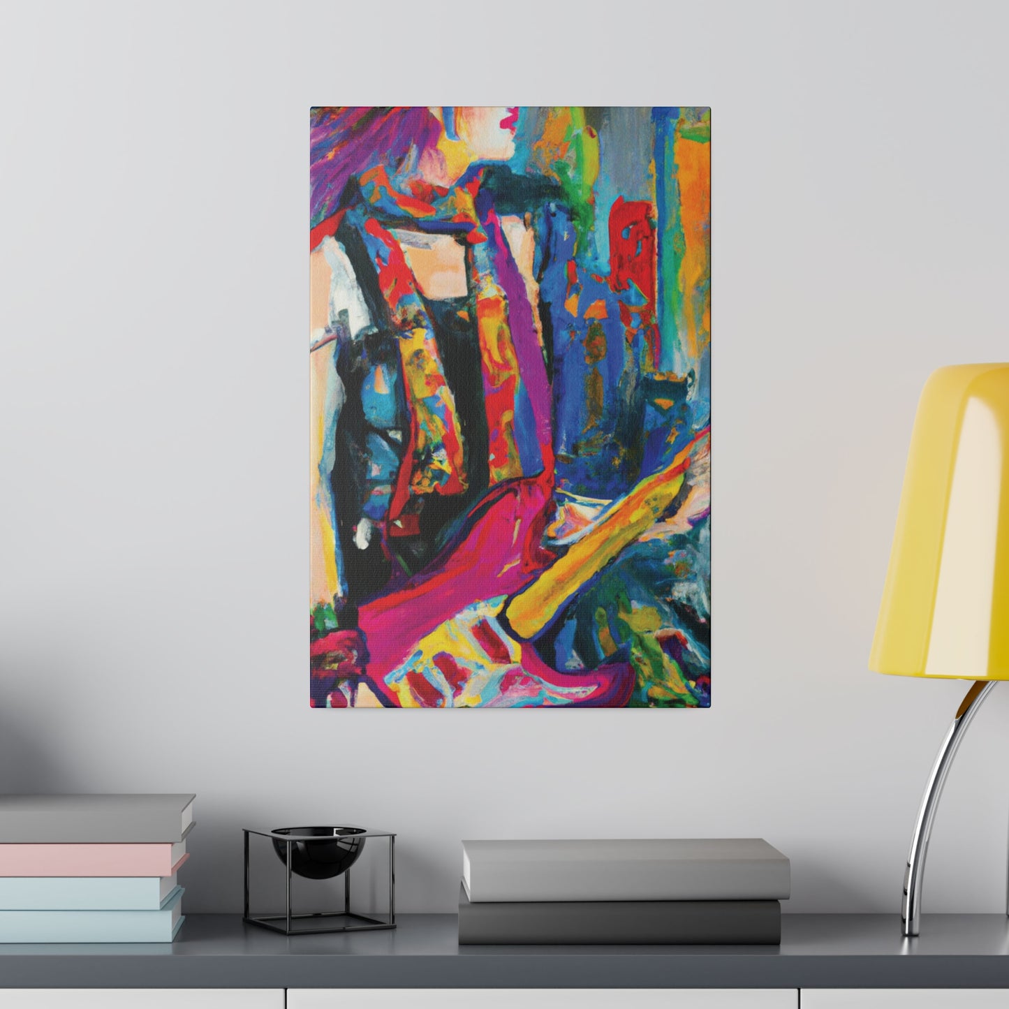 9798G - Rockstar Oil Painting Style Print | Poster | Home Decor | Wall Art | Music Art | Canvas
