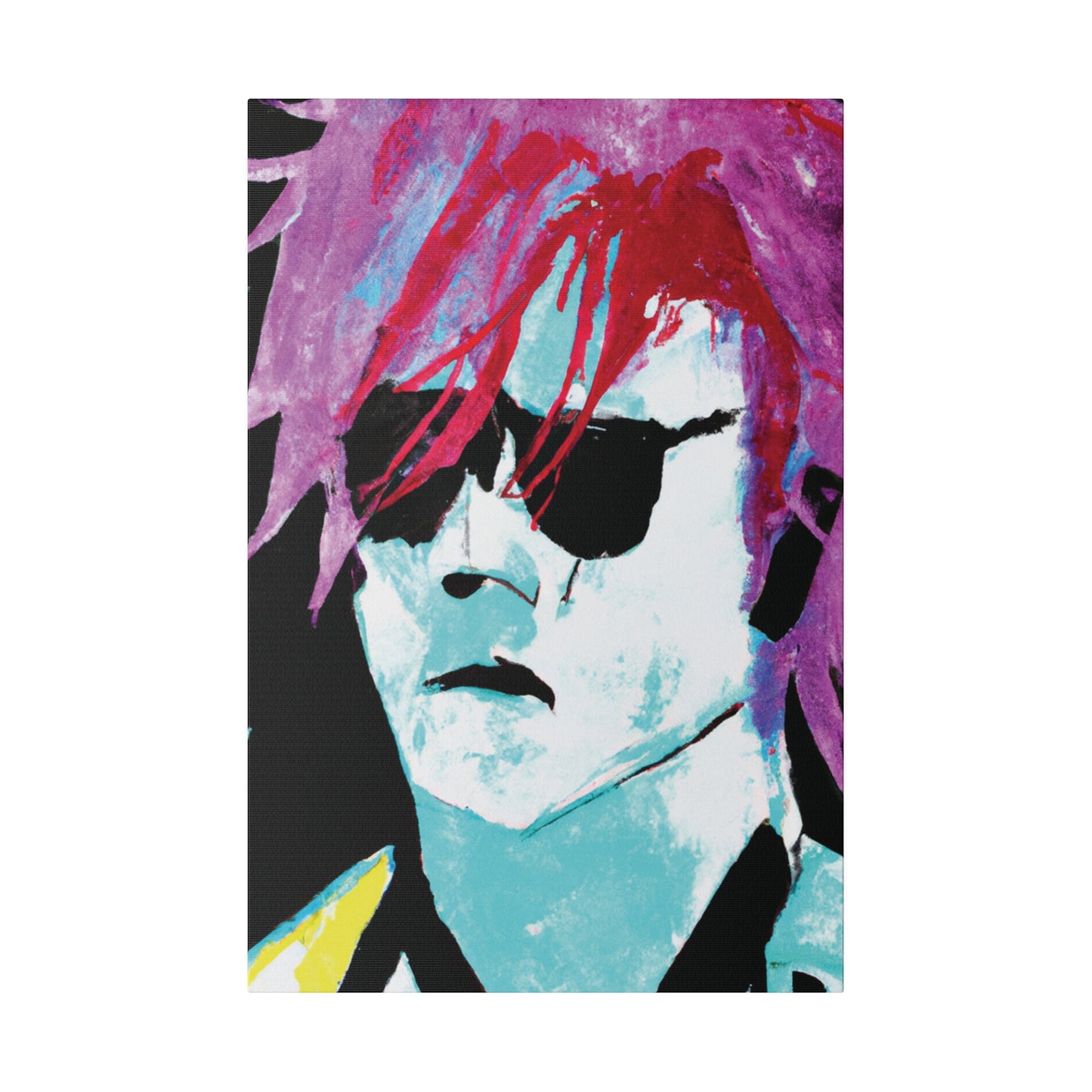 414V - Rockstar Painting Print | Face | Abstract | Poster | Home Decor | Wall Art | Music Art | Canvas