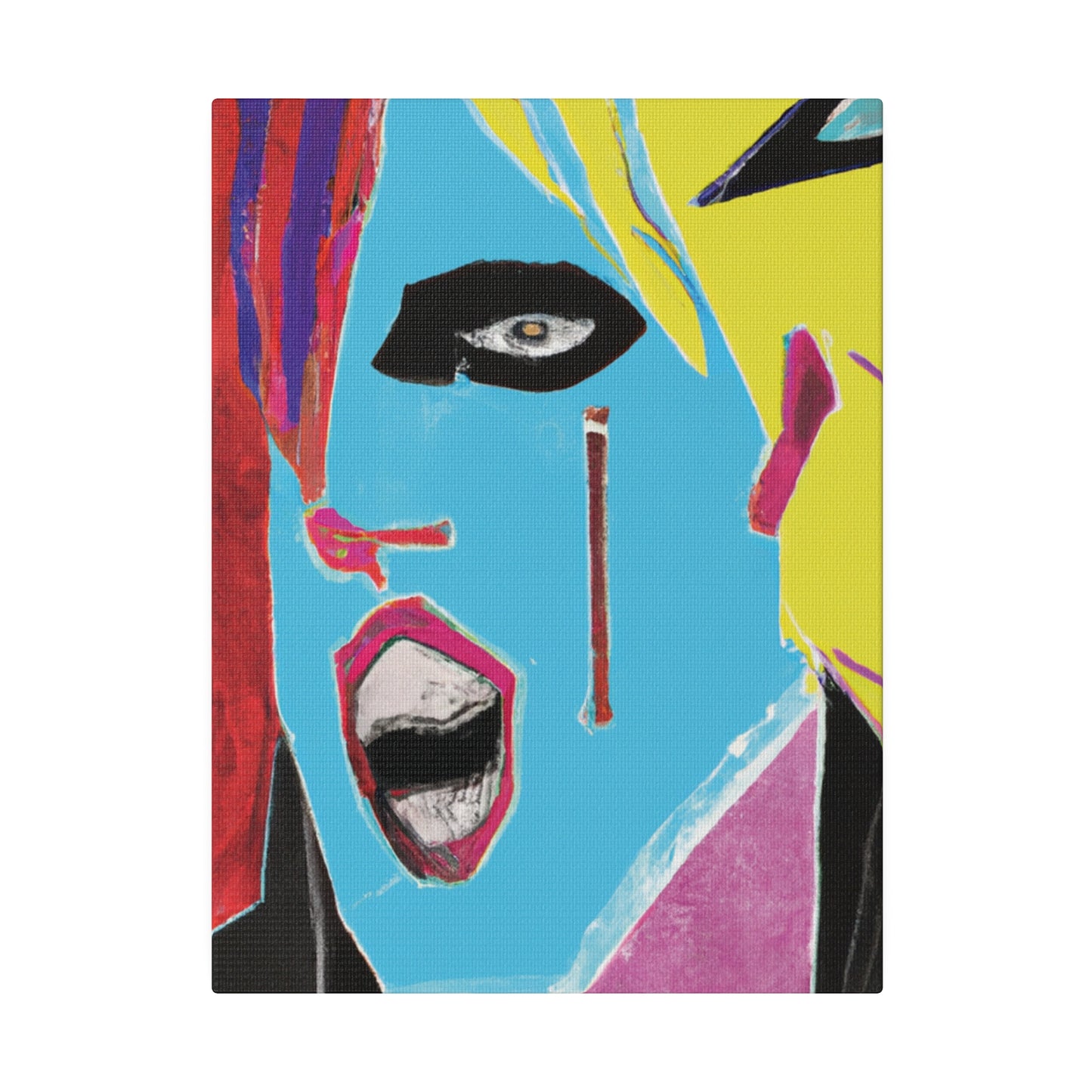 8365A - Rockstar Painting Print | Face | Abstract | Poster | Home Decor | Wall Art | Music Art | Canvas