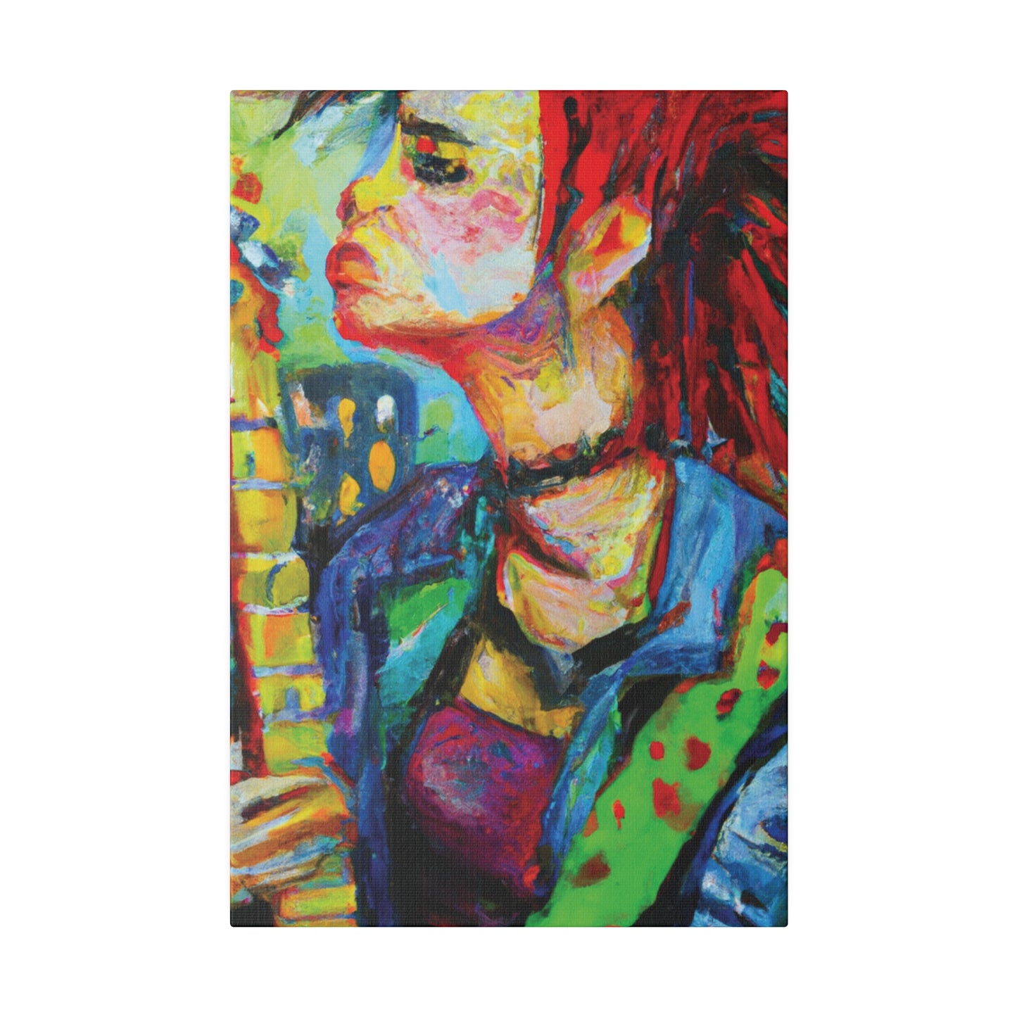4898X - Rockstar Oil Painting Style Print | Poster | Home Decor | Wall Art | Music Art | Canvas
