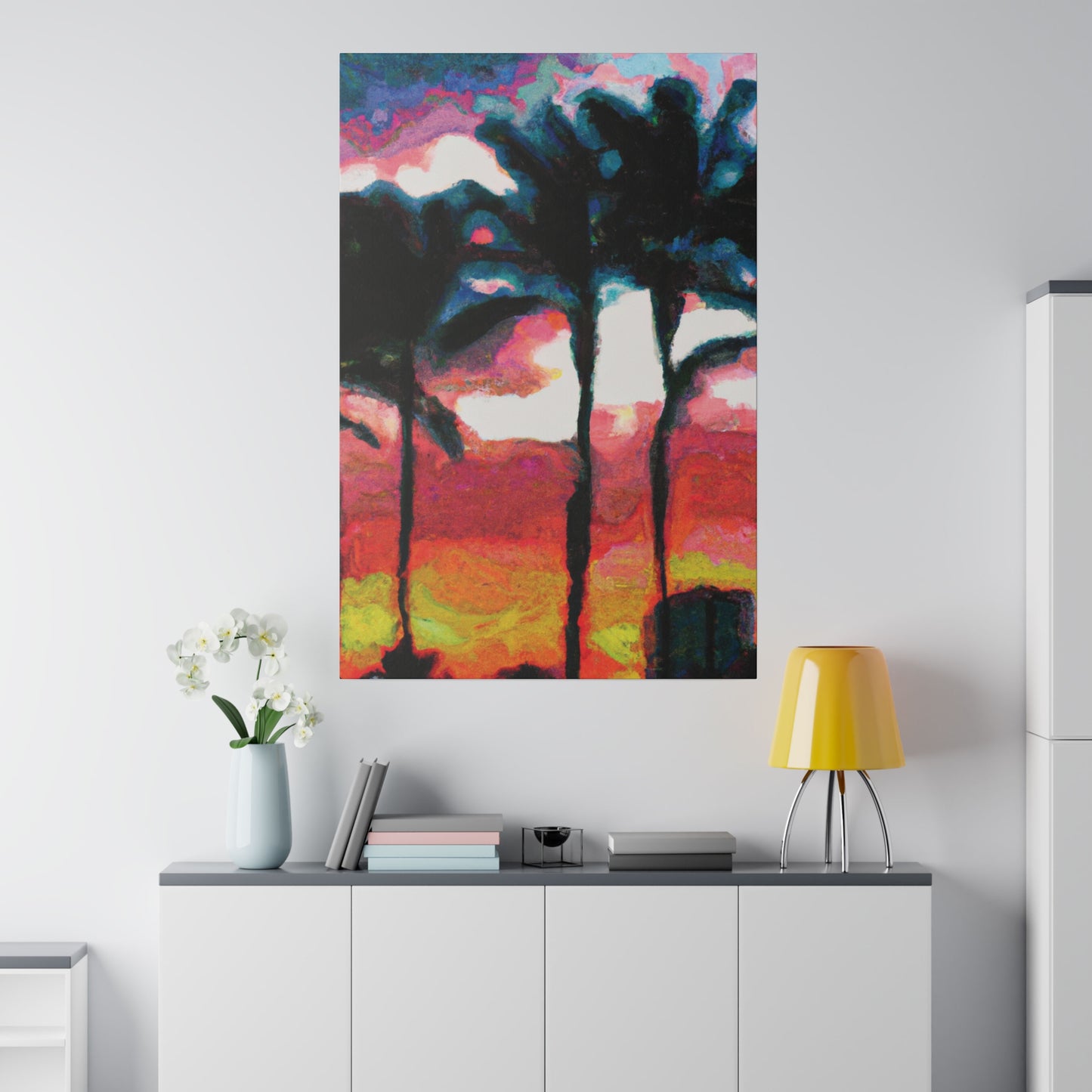 9677K - Miami Beach Sunset Painting Print | Miami | Beach | Sunset | Poster | Home Decor | Wall Art | Canvas