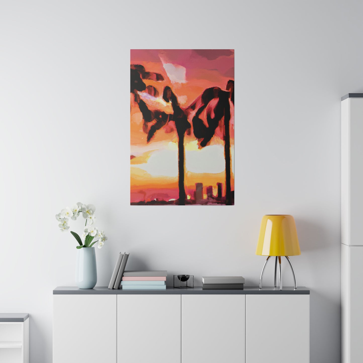 6372O - Miami Beach Sunset Painting Print | Miami | Beach | Sunset | Poster | Home Decor | Wall Art | Canvas